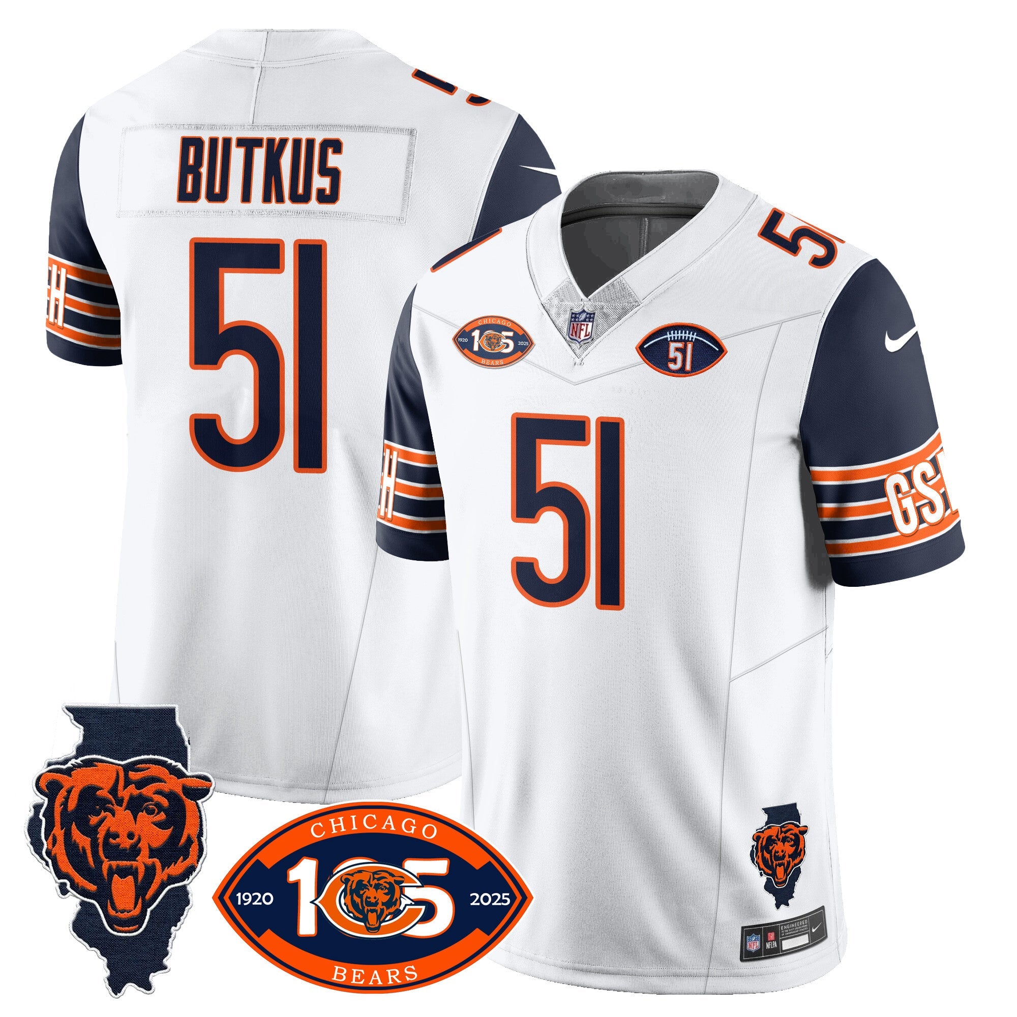 Men's Bears 1920-2025 - The Bears Jersey - All Stitched