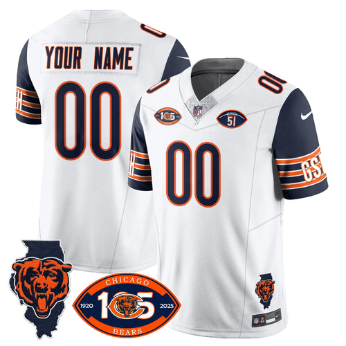 Custom Name/Gender Bears 1920-2025 - The Bears Jersey - All Stitched