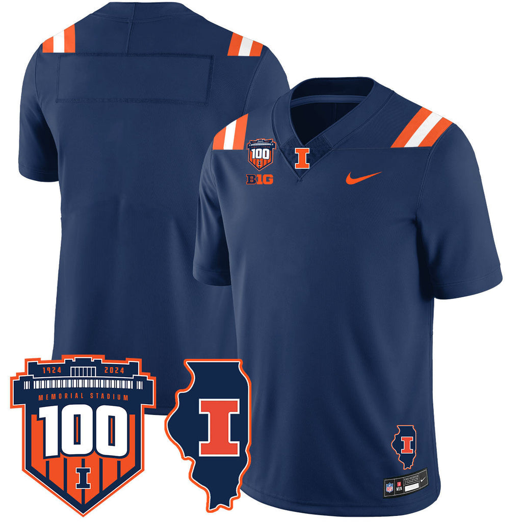 Men's Illinois Football Vapor Jersey - All Stitched