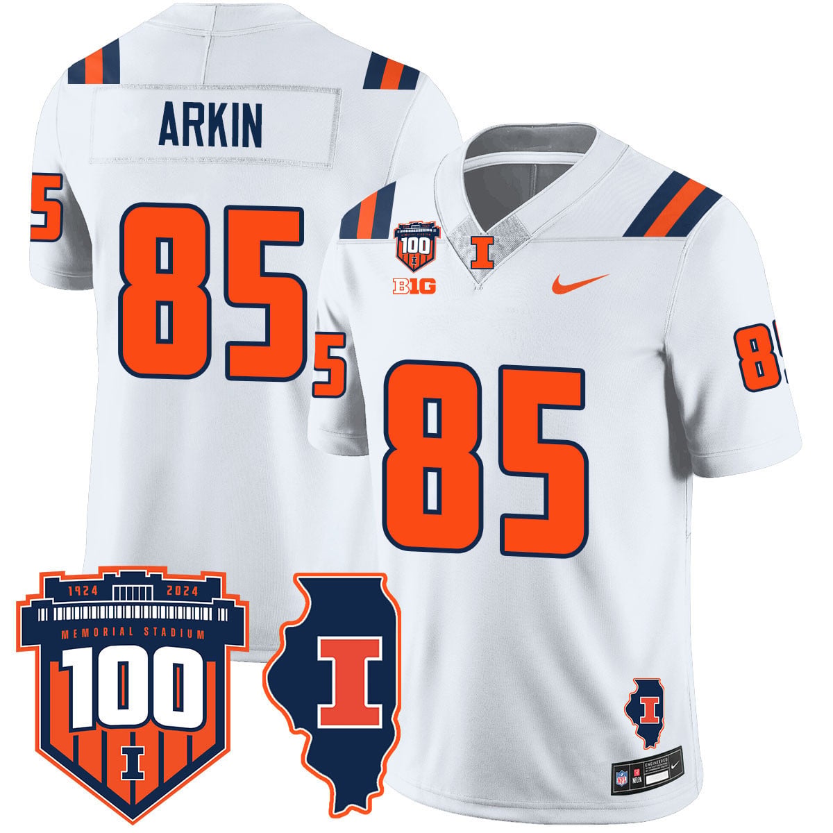 Men's Illinois Football Vapor Jersey - All Stitched