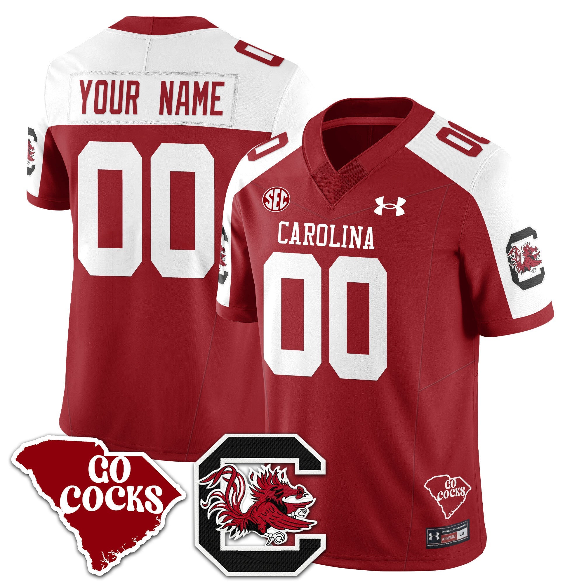Custom Gender/Name Gamecocks 2024 Vapor Limited Jersey - All Stitched