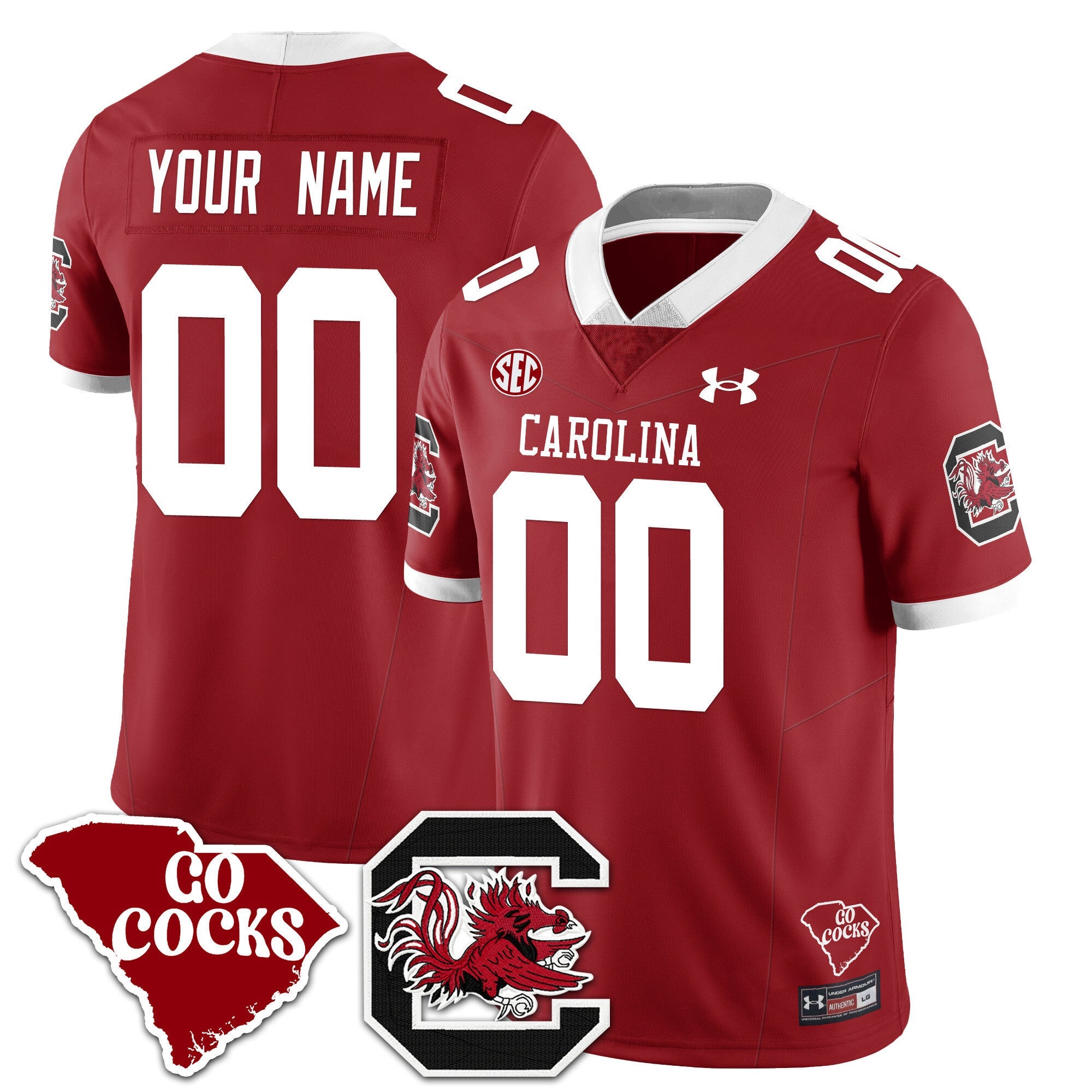 Custom Gender/Name Gamecocks 2024 Vapor Limited Jersey - All Stitched