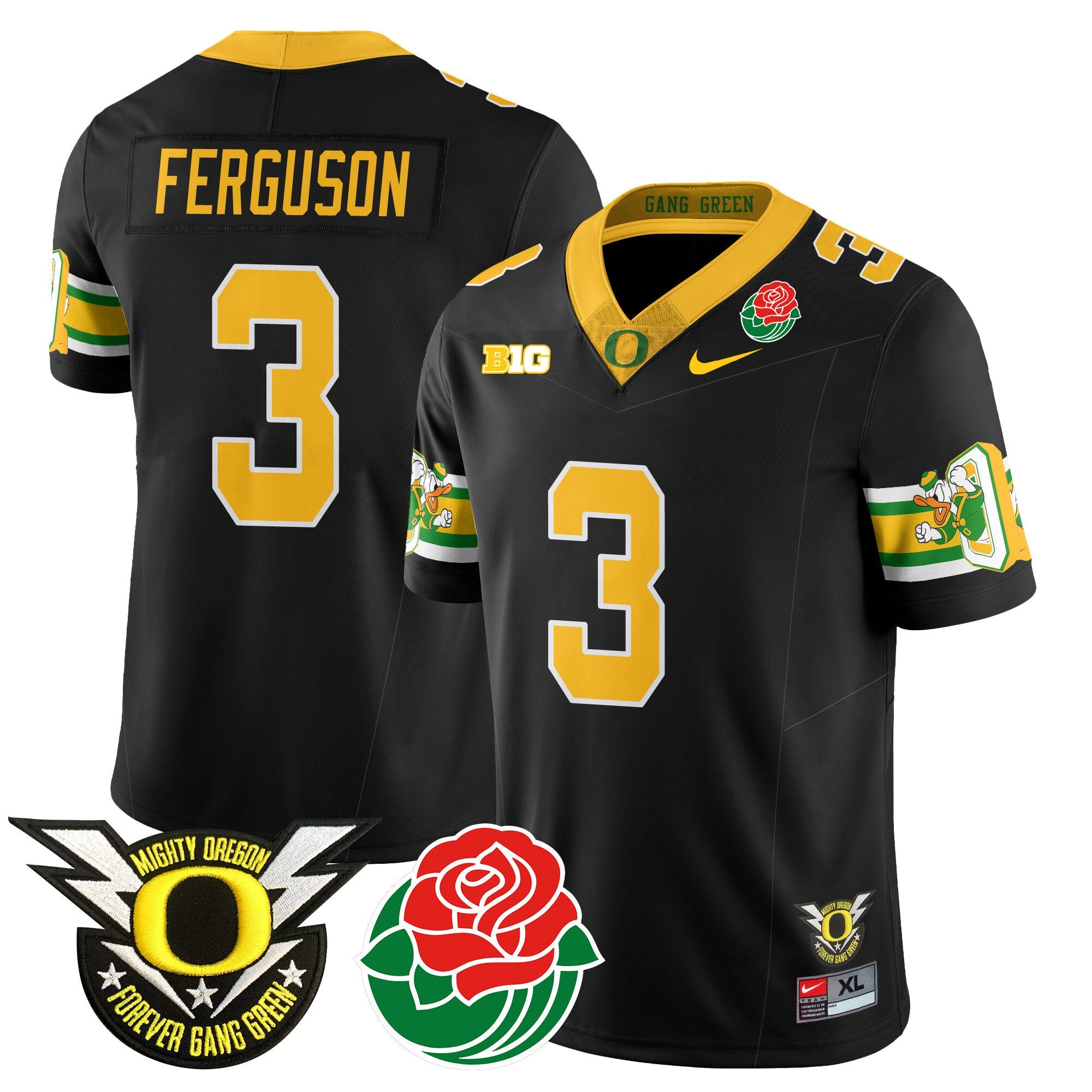 Men's Oregon Ducks 2024 Rose Bowl Jersey - All Stitched 412VTHNJS003