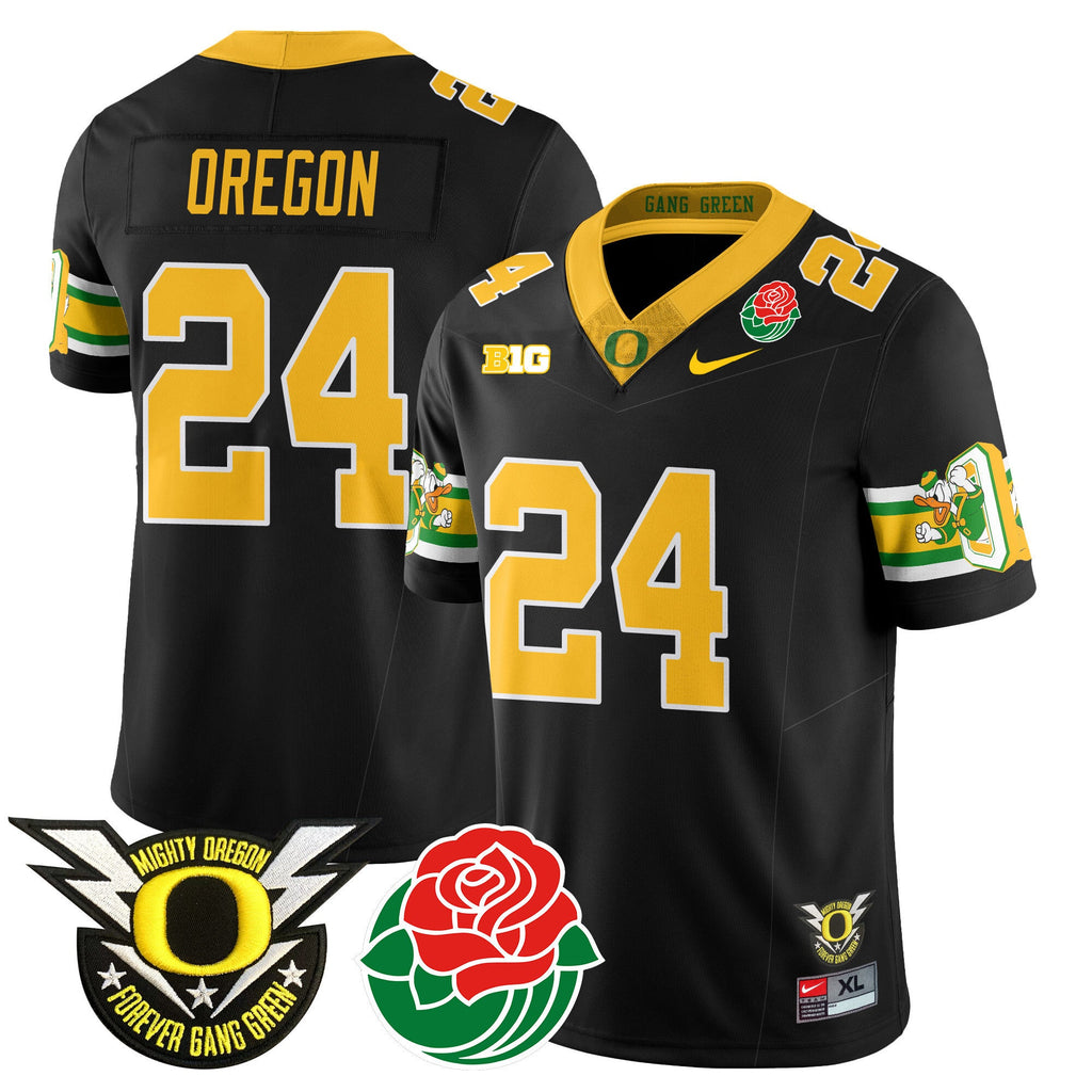 Men's Oregon Ducks 2024 Rose Bowl Jersey - All Stitched 412VTHNJS003