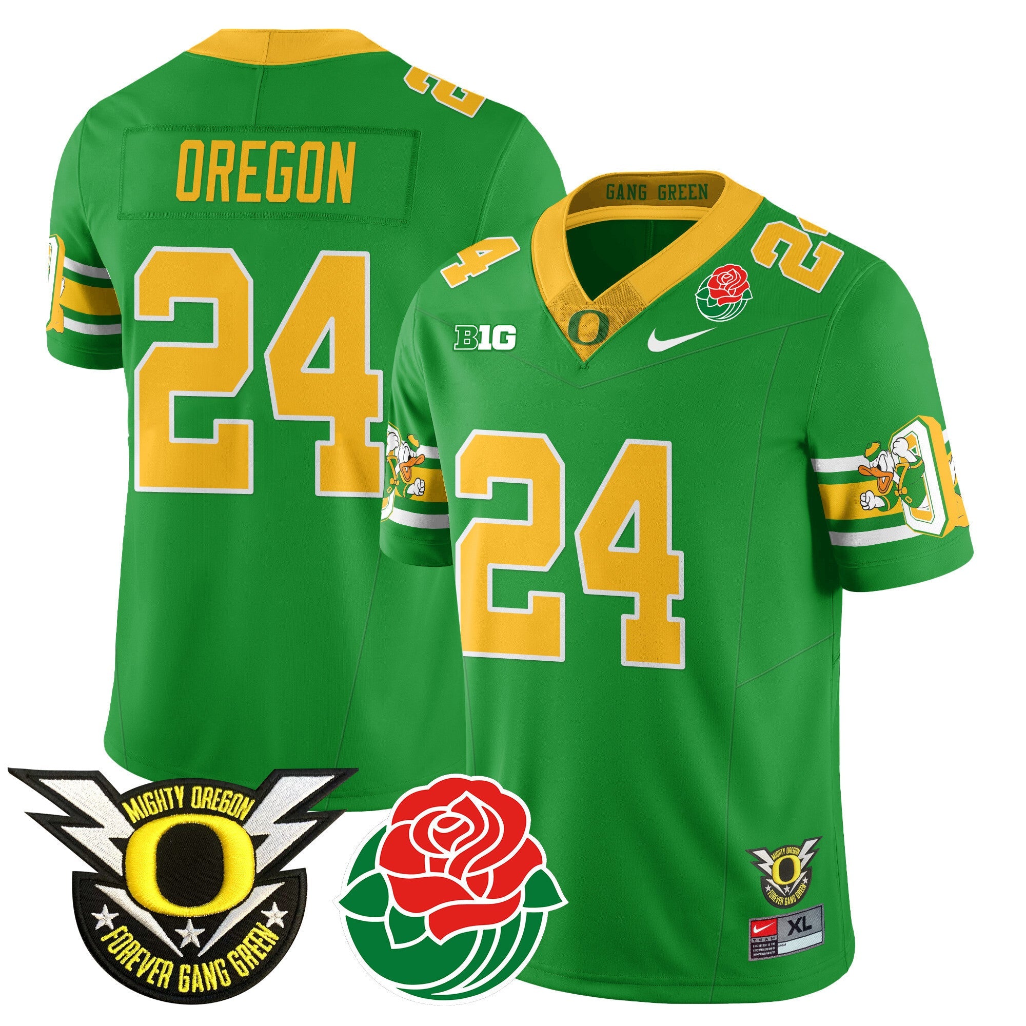 Men's Oregon Ducks 2024 Rose Bowl Jersey - All Stitched 412VTHNJS003