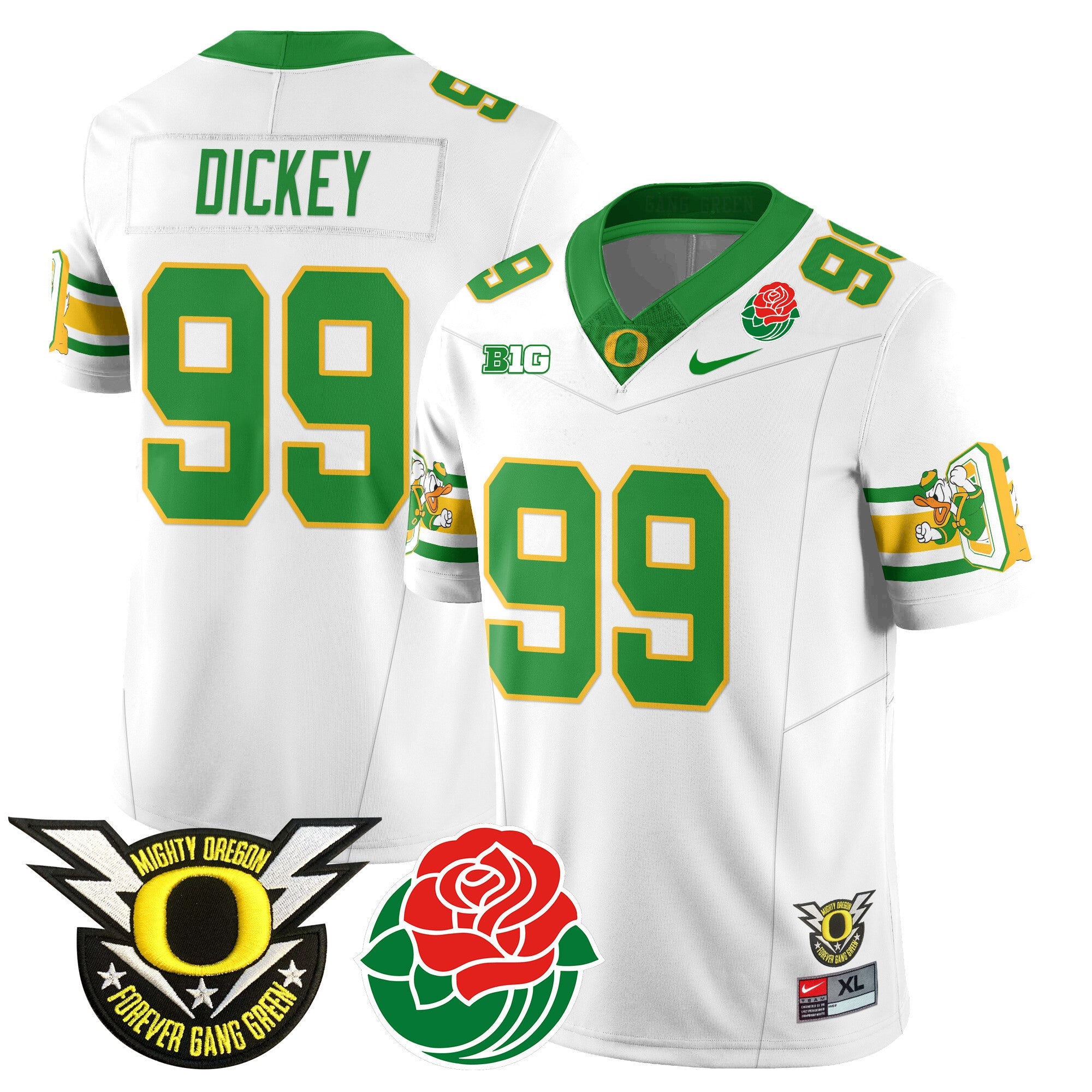 Men's Oregon Ducks 2024 Rose Bowl Jersey - All Stitched 412VTHNJS003