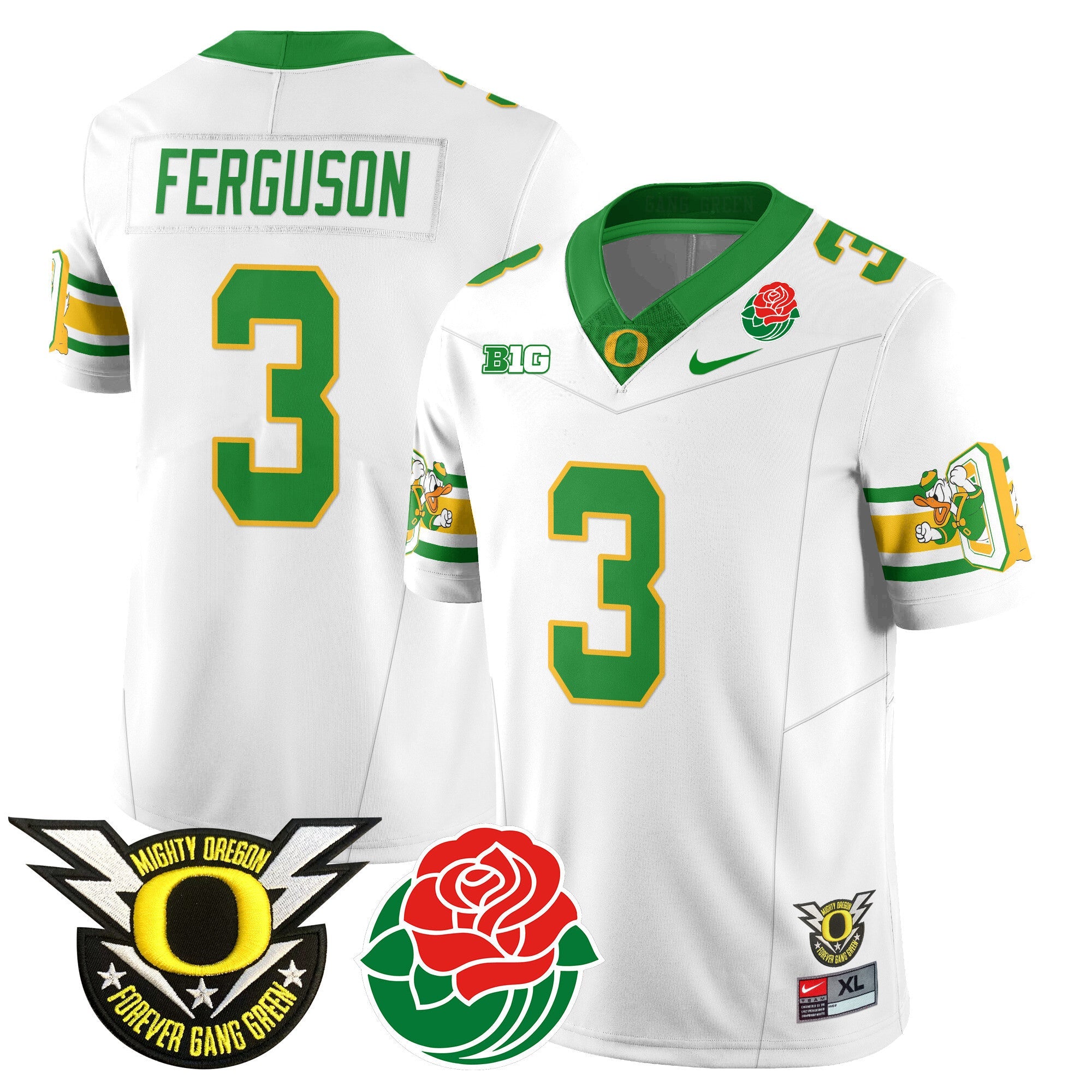 Men's Oregon Ducks 2024 Rose Bowl Jersey - All Stitched 412VTHNJS003