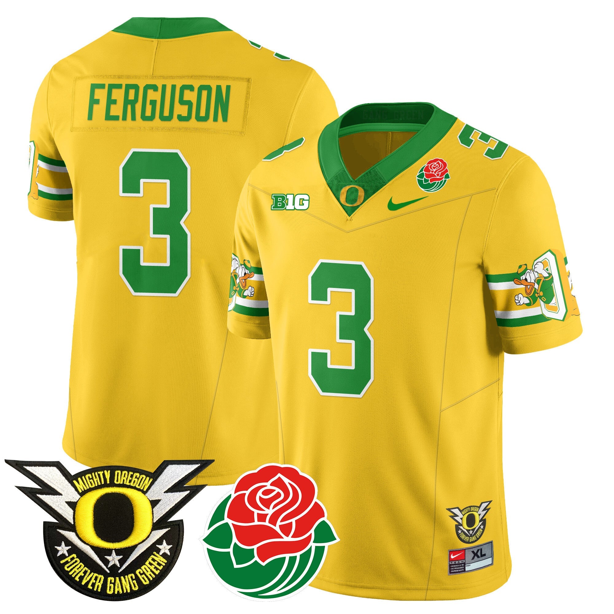 Men's Oregon Ducks 2024 Rose Bowl Jersey - All Stitched 412VTHNJS003