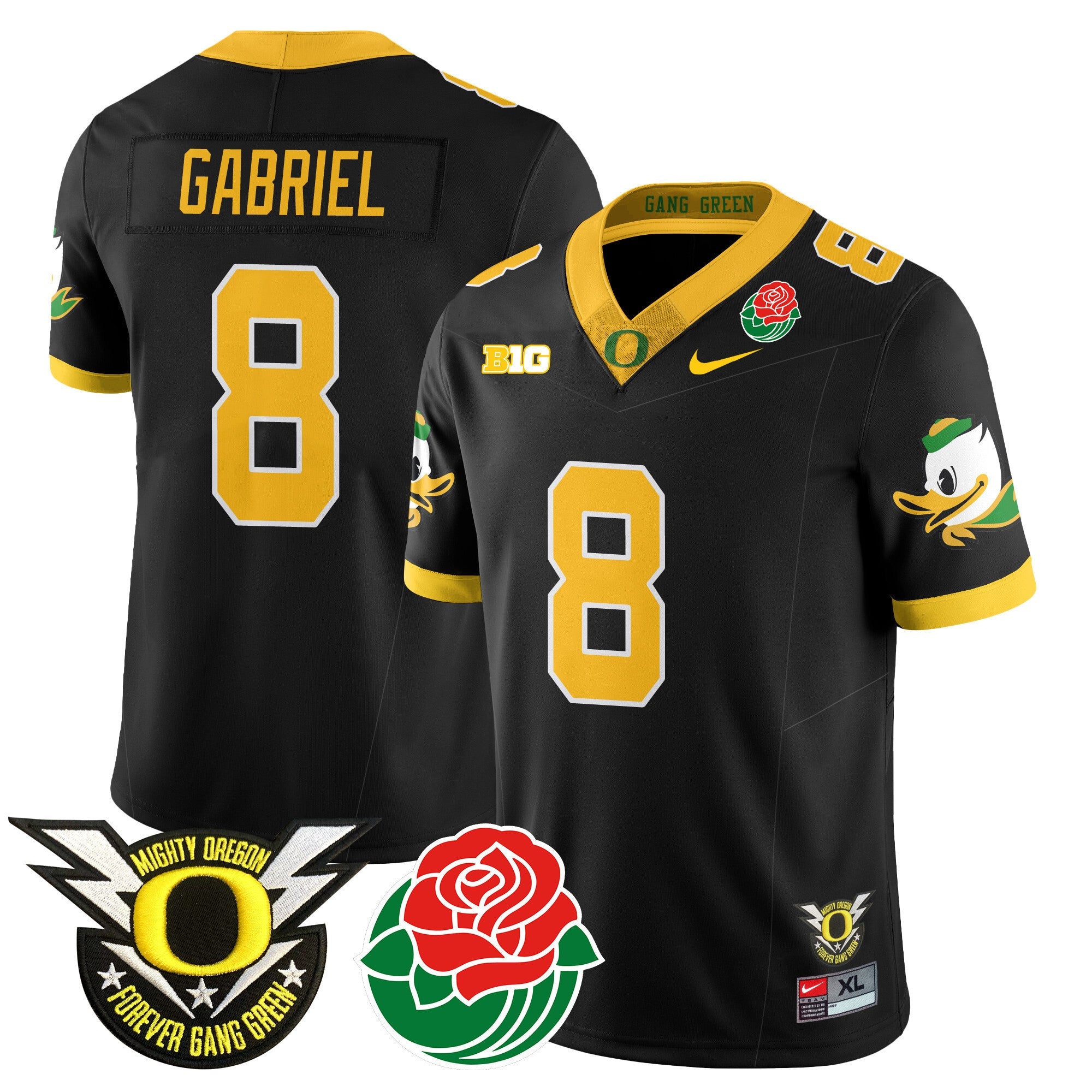 Men's Oregon Ducks 2024 Rose Bowl Jersey N1 - All Stitched 412VTHNJS003