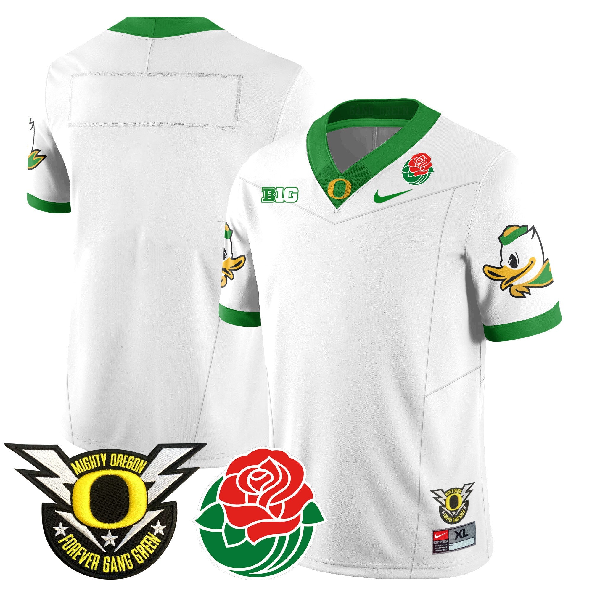 Men's Oregon Ducks 2024 Rose Bowl Jersey N1 - All Stitched 412VTHNJS003