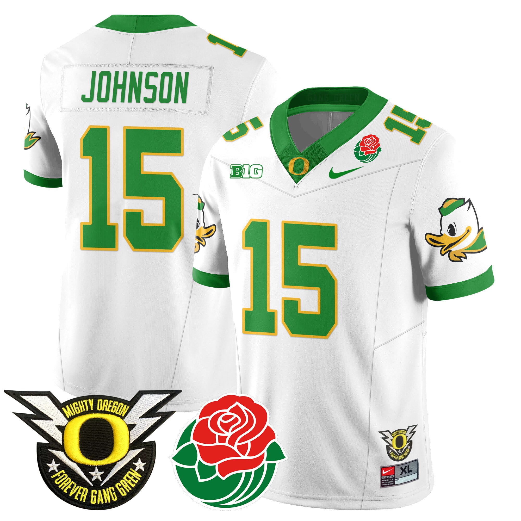 Men's Oregon Ducks 2024 Rose Bowl Jersey N1 - All Stitched 412VTHNJS003