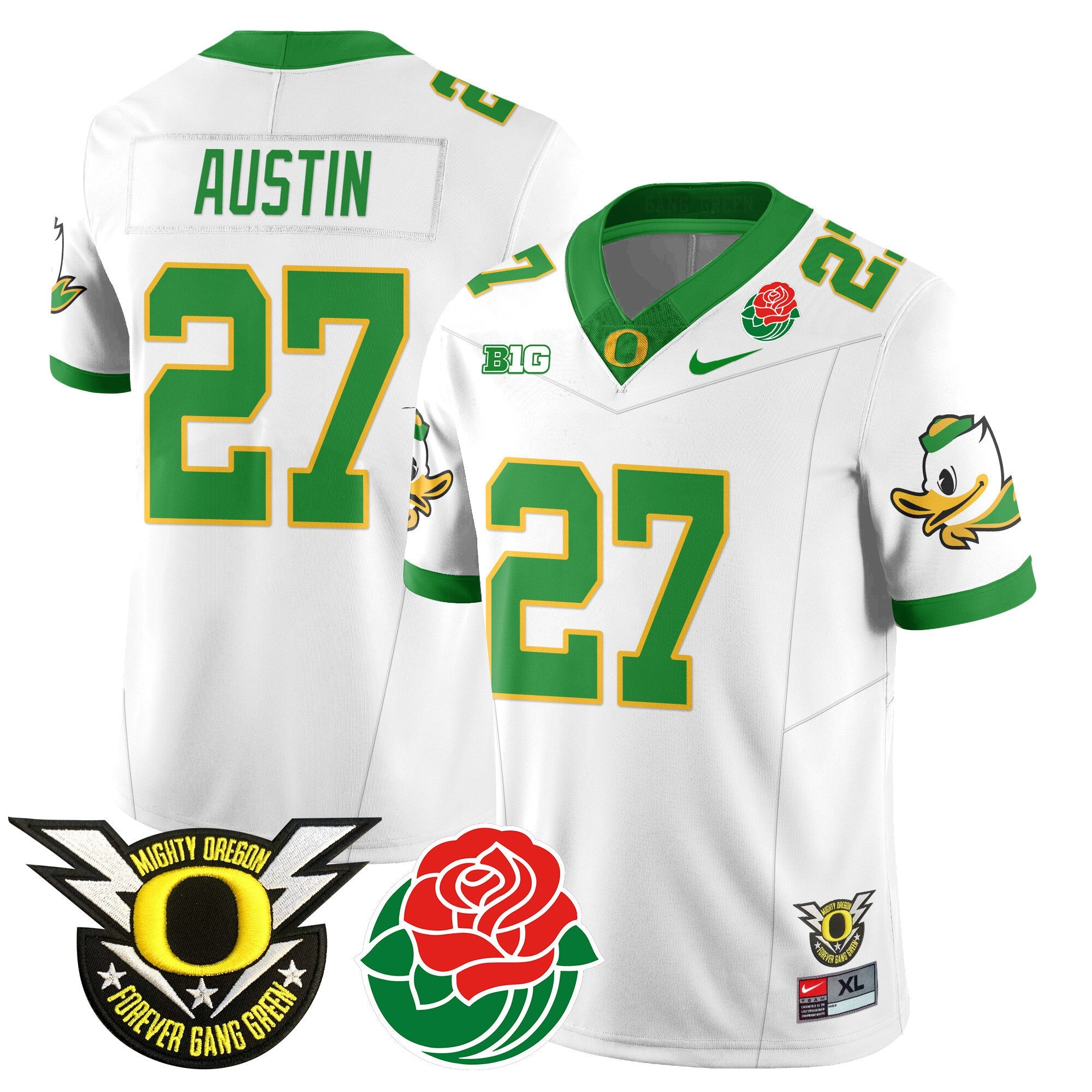 Men's Oregon Ducks 2024 Rose Bowl Jersey N1 - All Stitched 412VTHNJS003