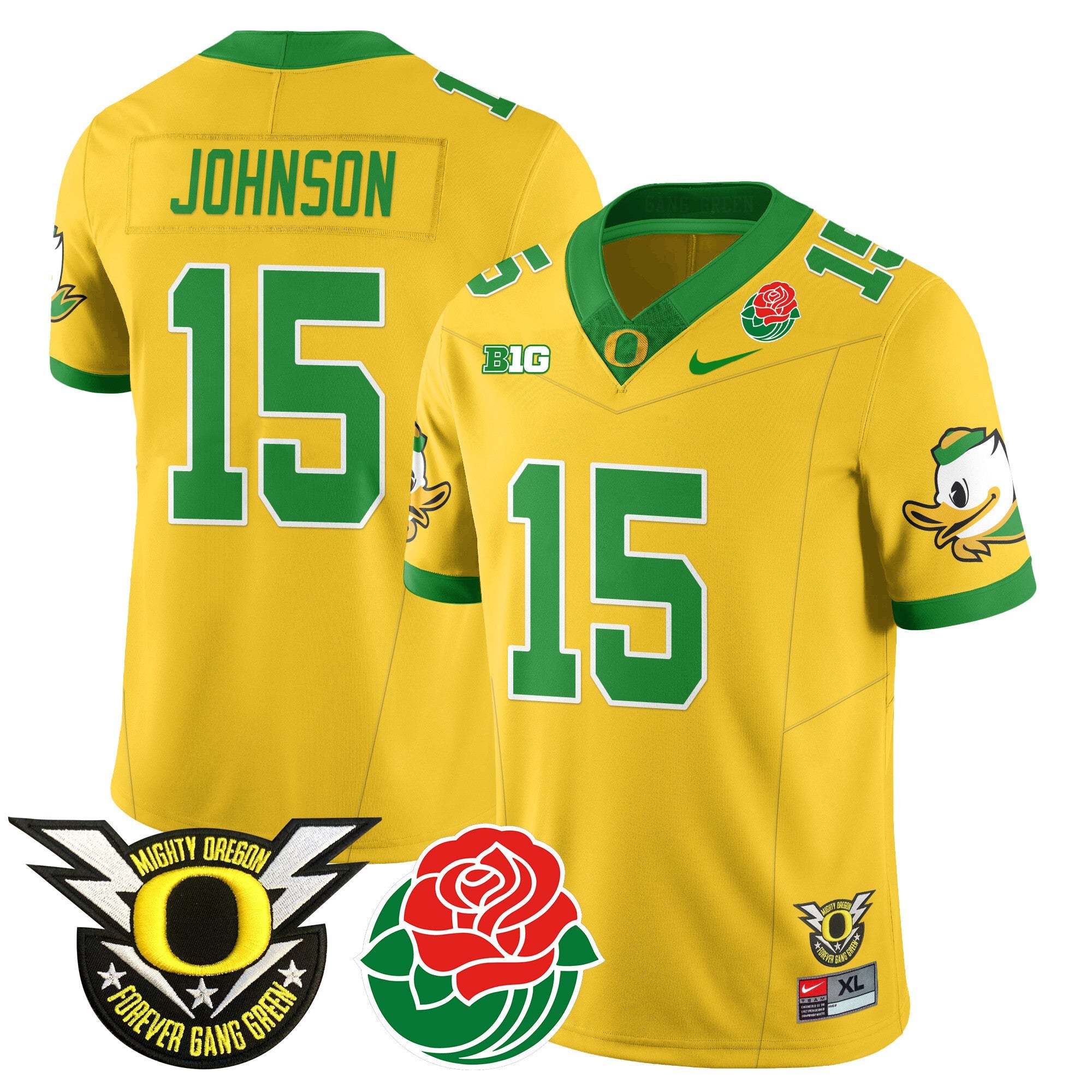 Men's Oregon Ducks 2024 Rose Bowl Jersey N1 - All Stitched 412VTHNJS003