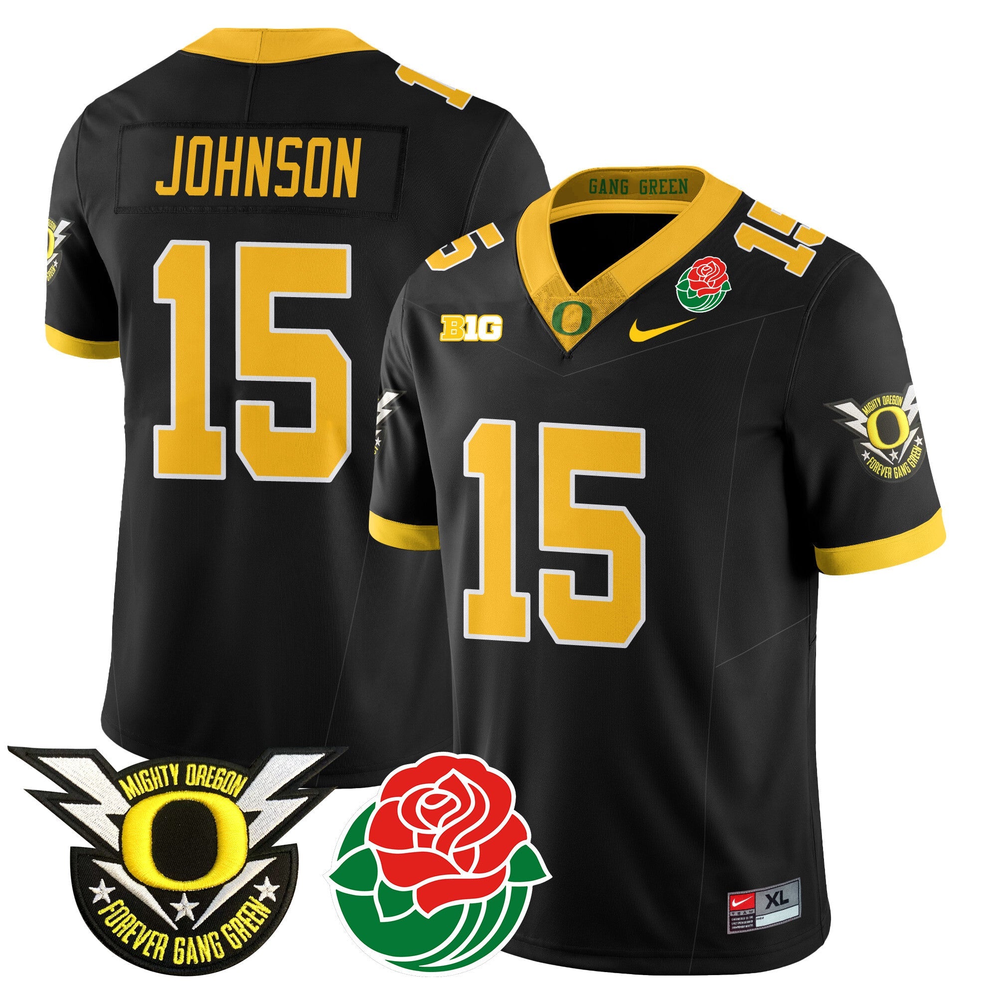Men's Oregon Ducks 2024 Rose Bowl Jersey N2 - All Stitched 412VTHNJS003