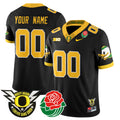 Custom Name/Gender Oregon Ducks 2024 Rose Bowl Jersey N1 - All Stitched 412VTHNJS003