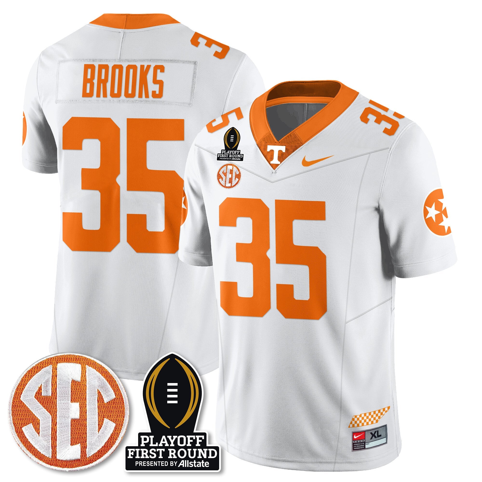 Men's Tennessee Volunteers Football Jersey - Playoff First Round Patch - All Stitched