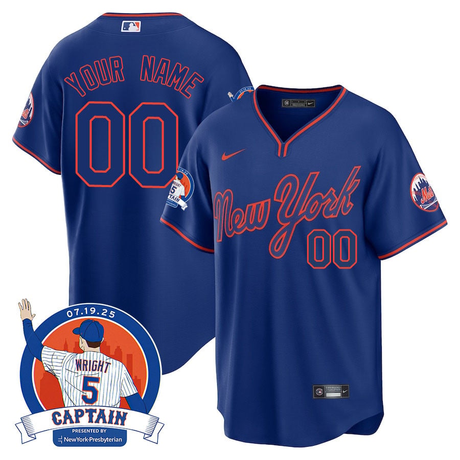 New York Mets David Wright "Mets Legend" Custom Jersey - All Stitched