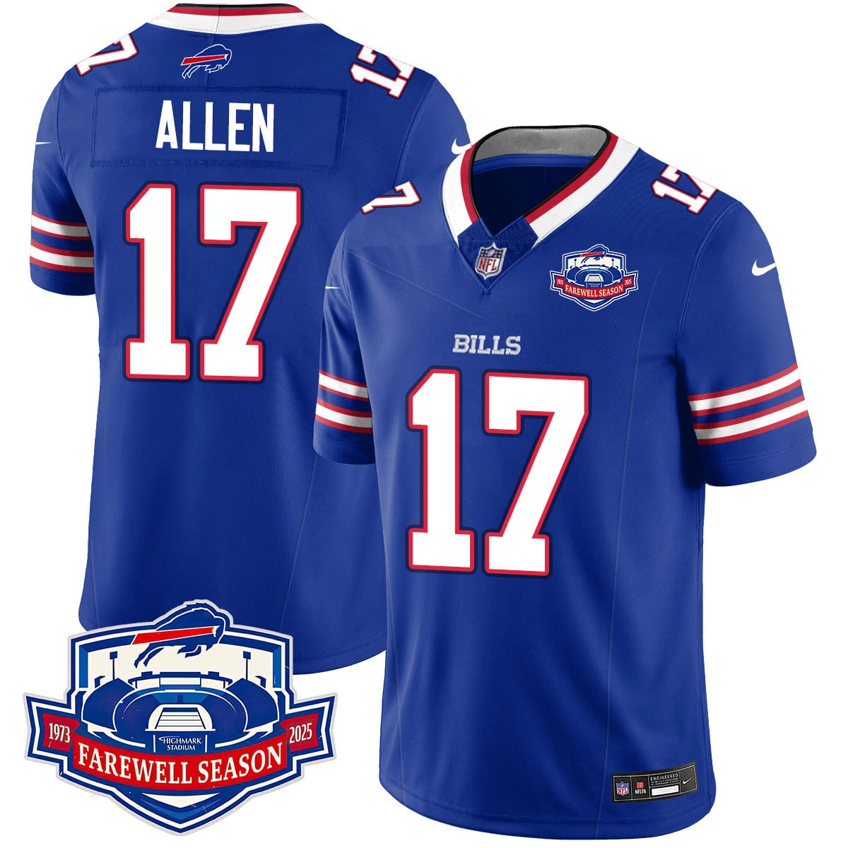Buffalo Bills 2025 Jersey All Stitched - Farewell to Highmark Stadium