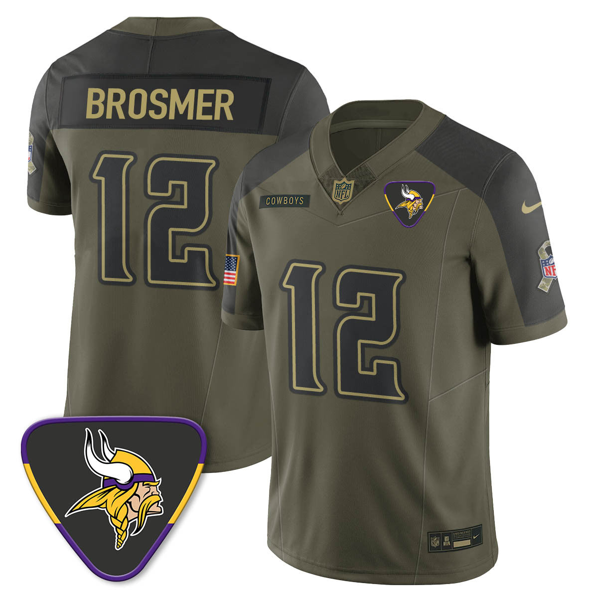 Minnesota Vikings 2025 Salute to Service Limited Jersey - All Stitched