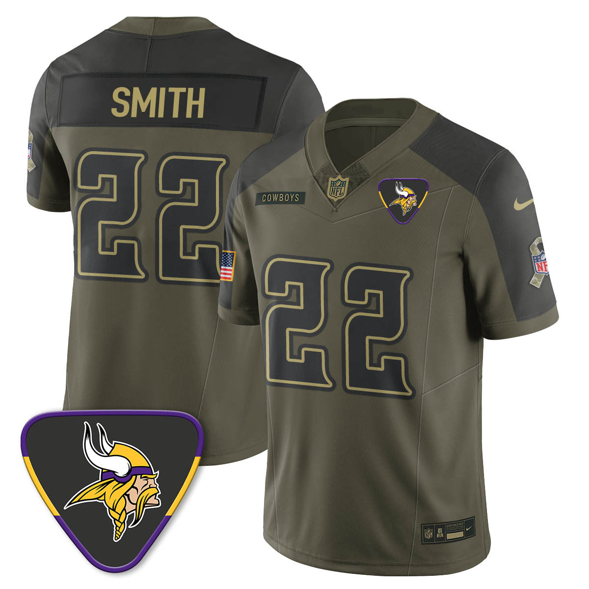 Minnesota Vikings 2025 Salute to Service Limited Jersey - All Stitched