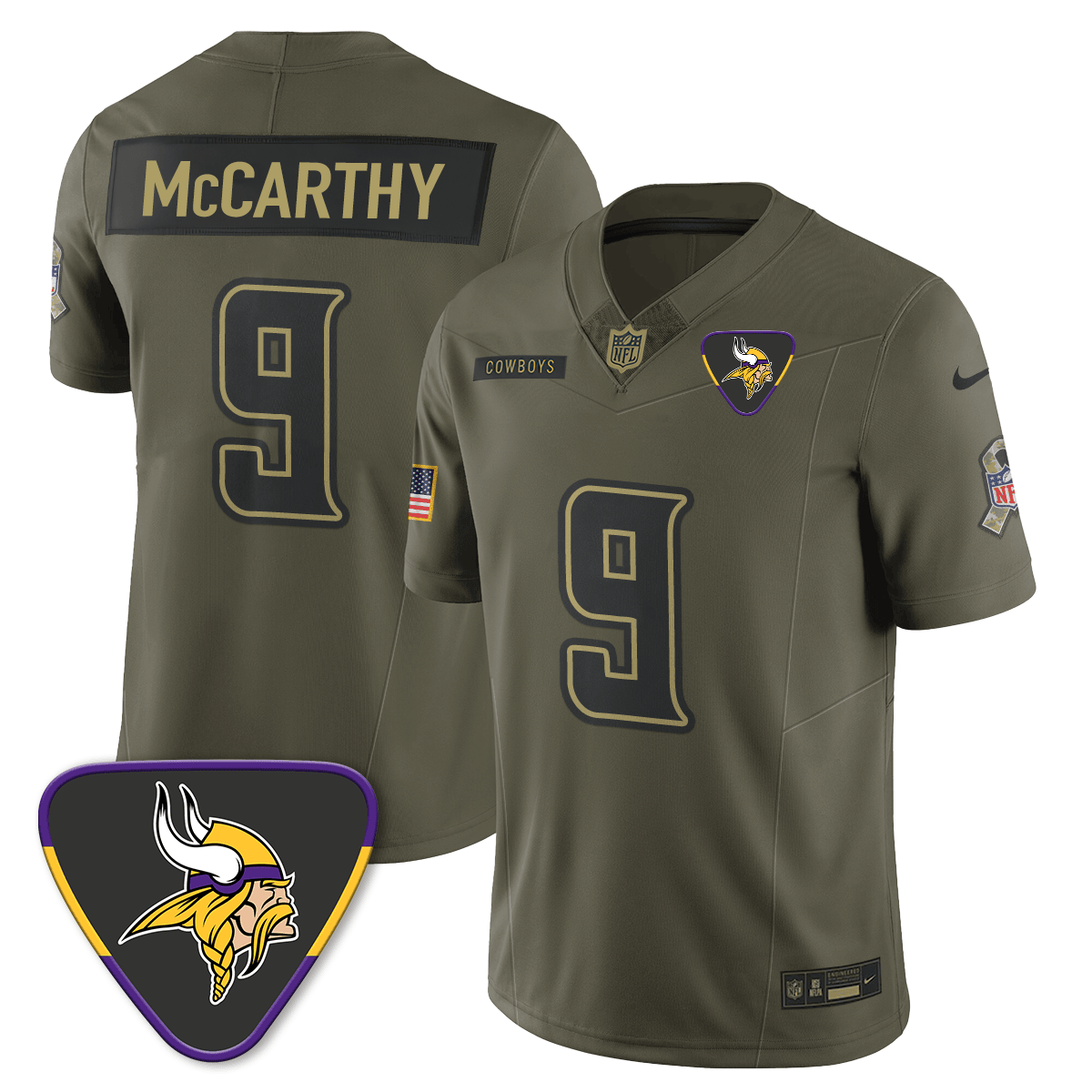 Minnesota Vikings 2025 Salute to Service Limited Jersey - All Stitched