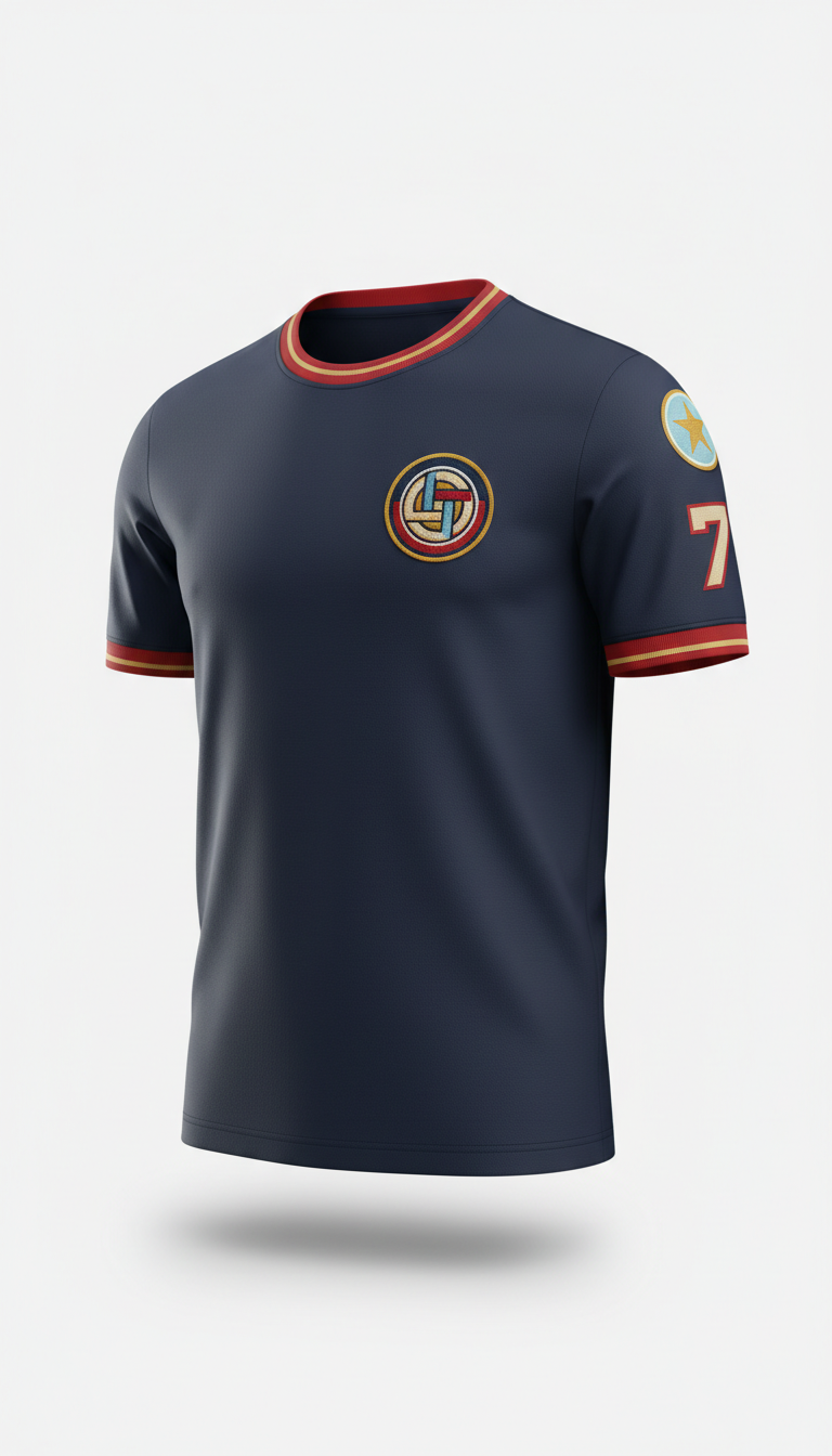 Men's sport jersey with vintage patch