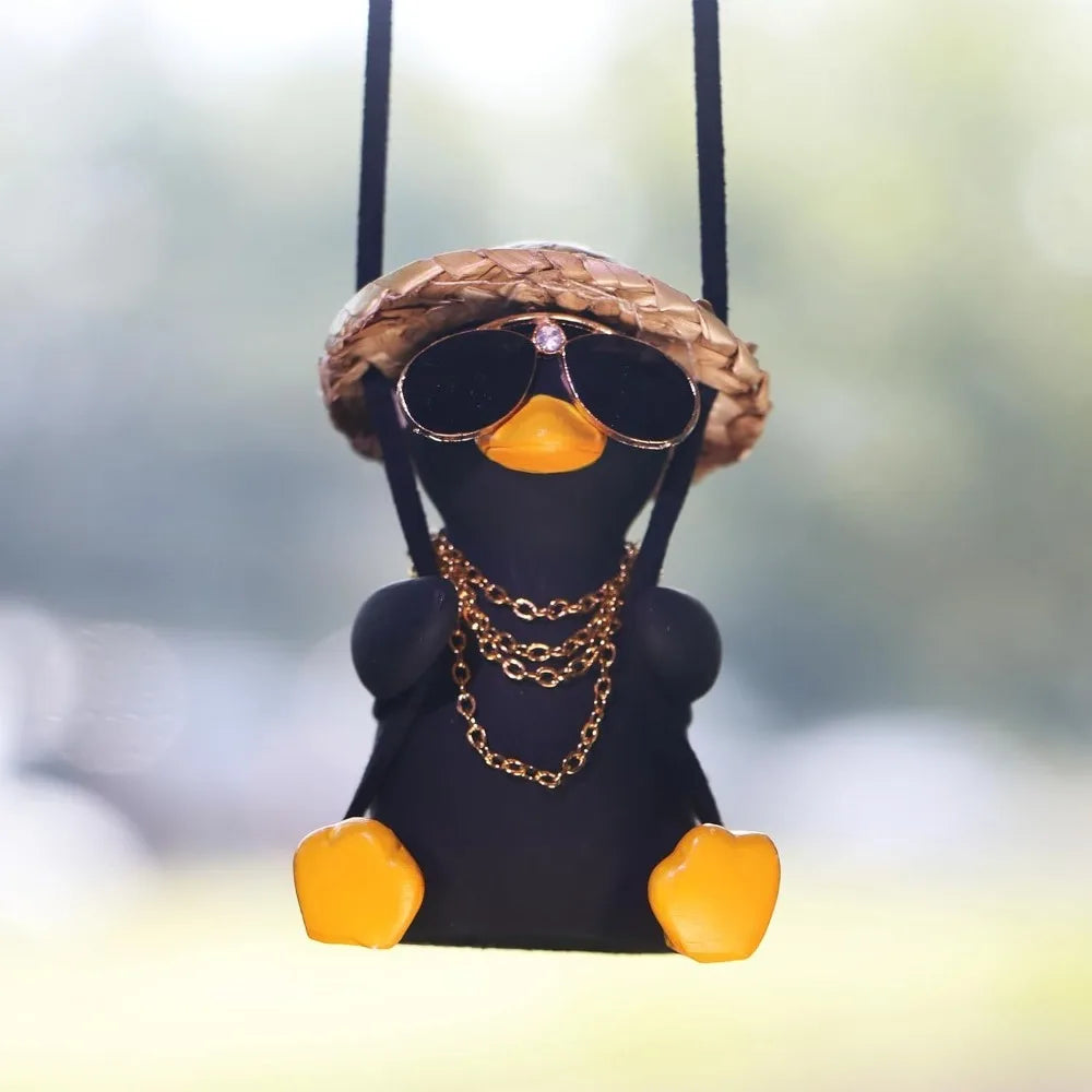 Rear View Mirror Hanging Accessories of Swinging Duck Cool Swinging Duck Car Hanging Ornament Pendant Interior Rearview Mirror D