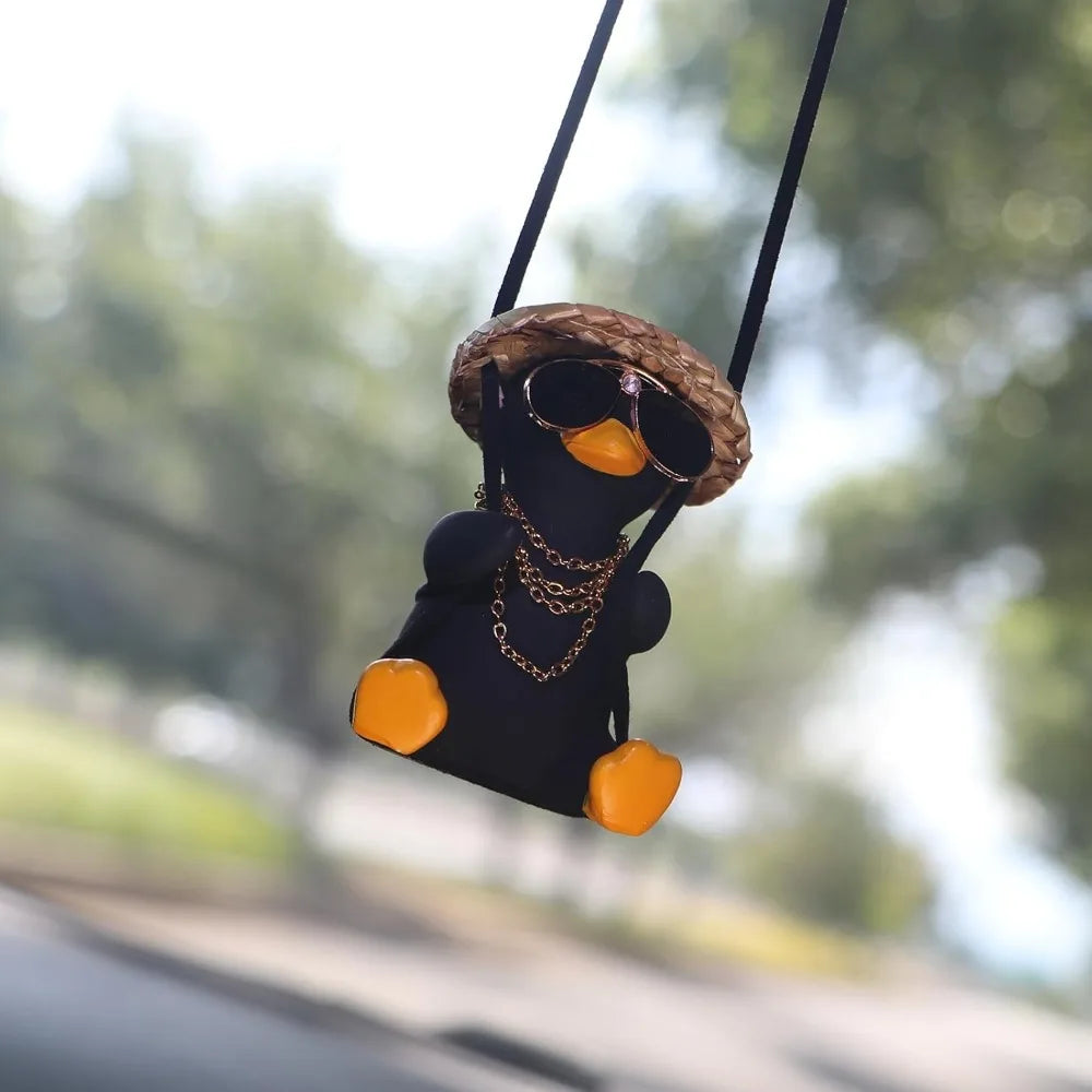 Rear View Mirror Hanging Accessories of Swinging Duck Cool Swinging Duck Car Hanging Ornament Pendant Interior Rearview Mirror D