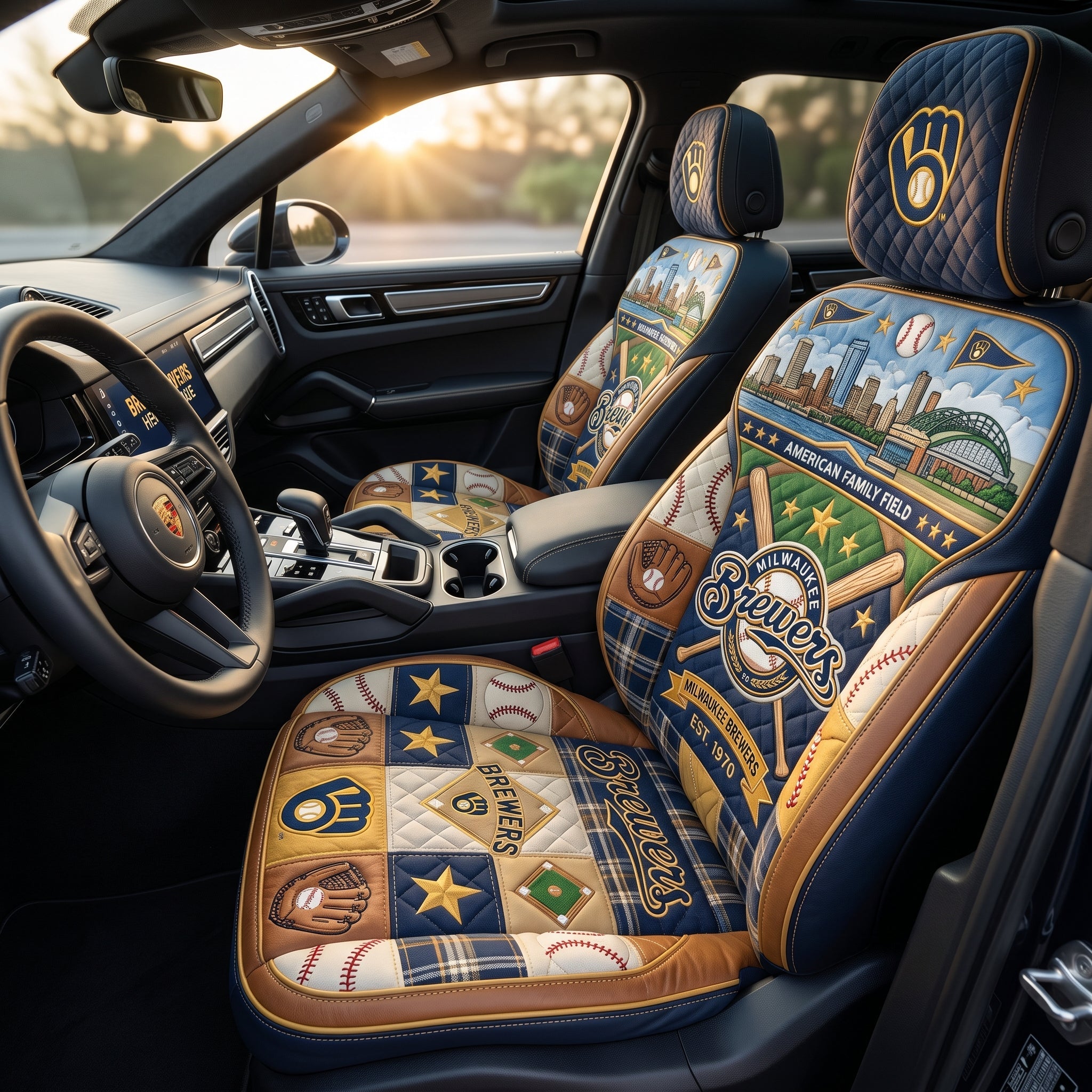 Milwaukee Brewers Car Seat Cover