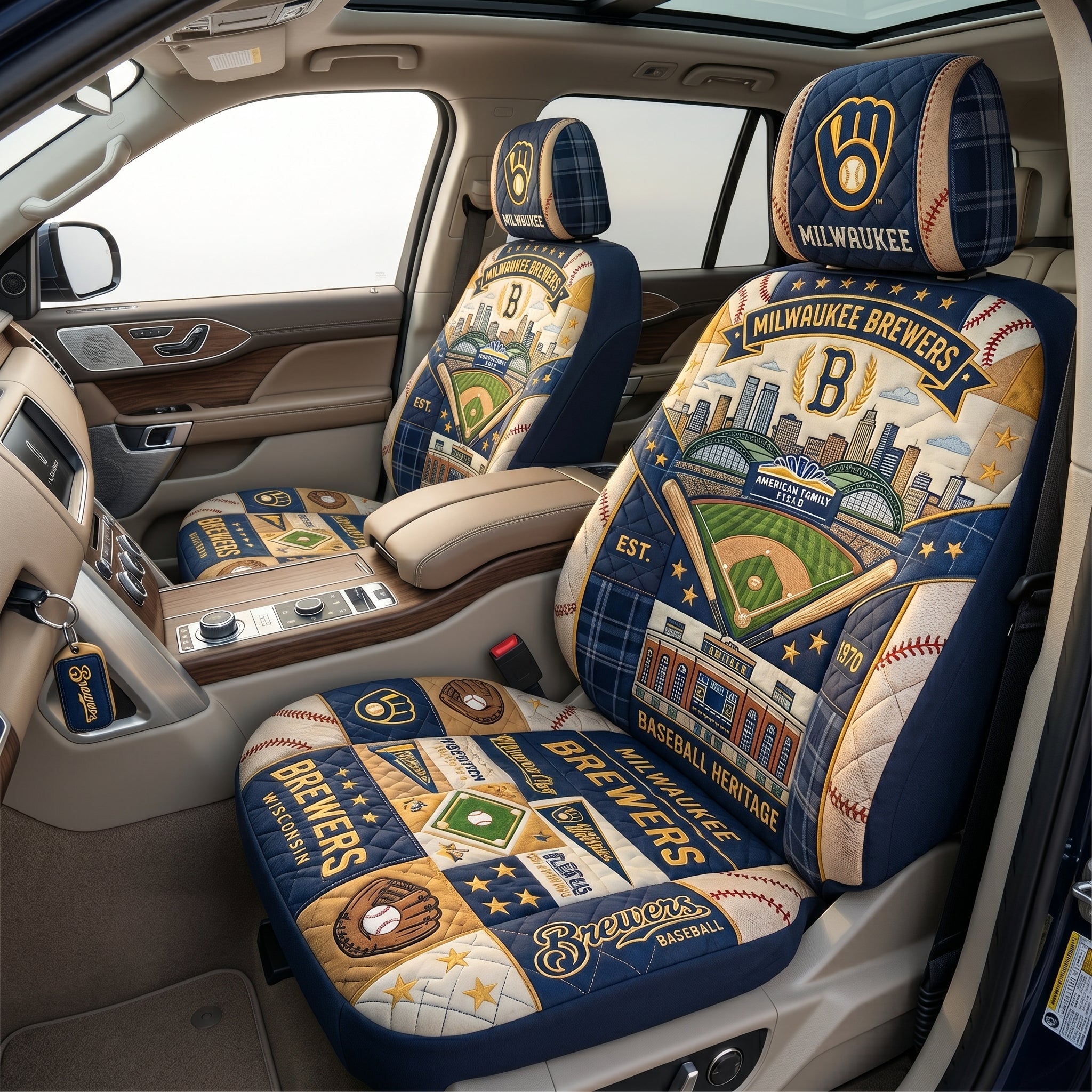 Milwaukee Brewers Car Seat Cover