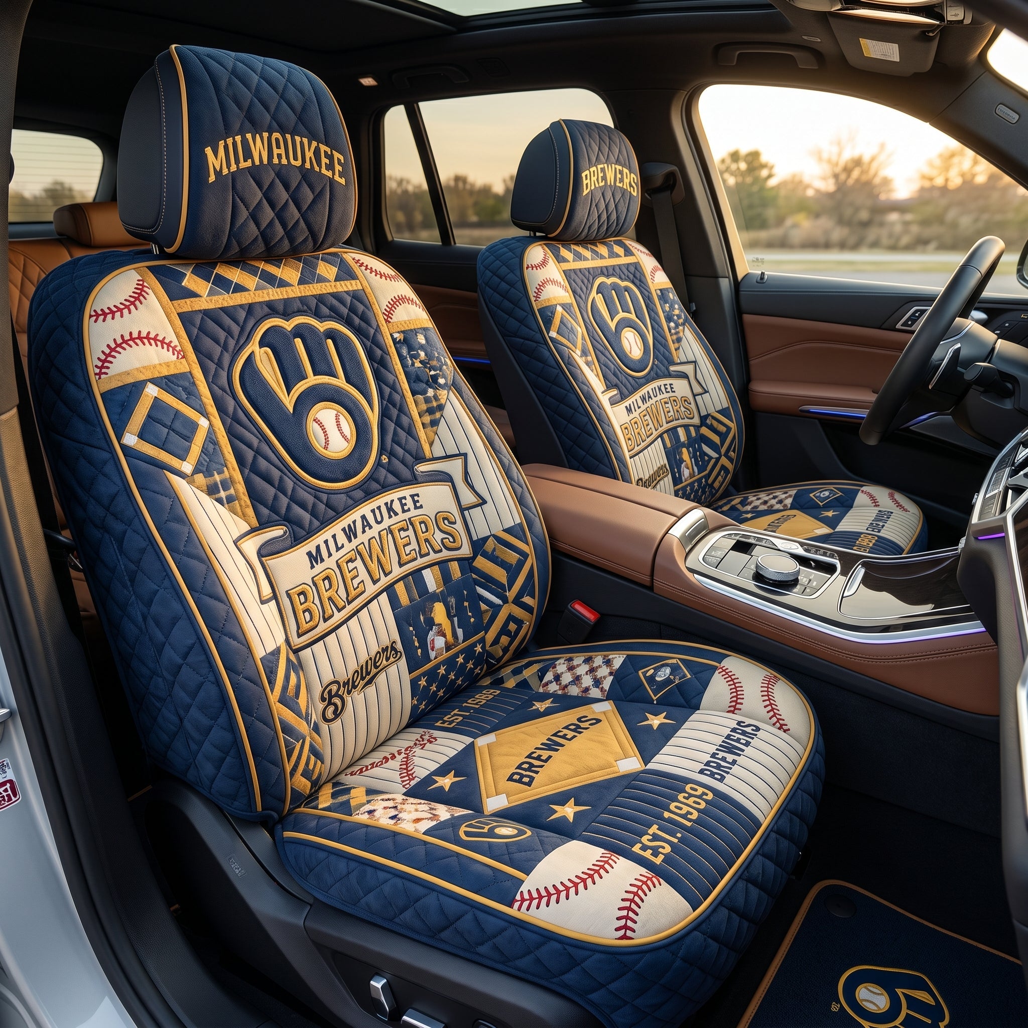 Milwaukee Brewers Car Seat Cover