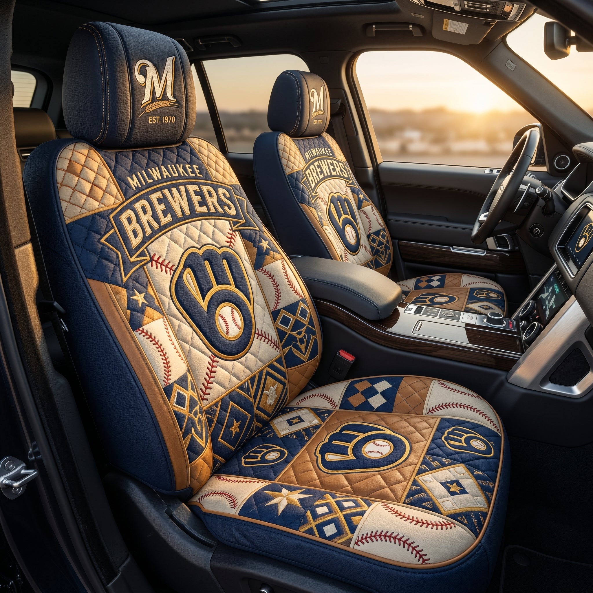Milwaukee Brewers Car Seat Cover