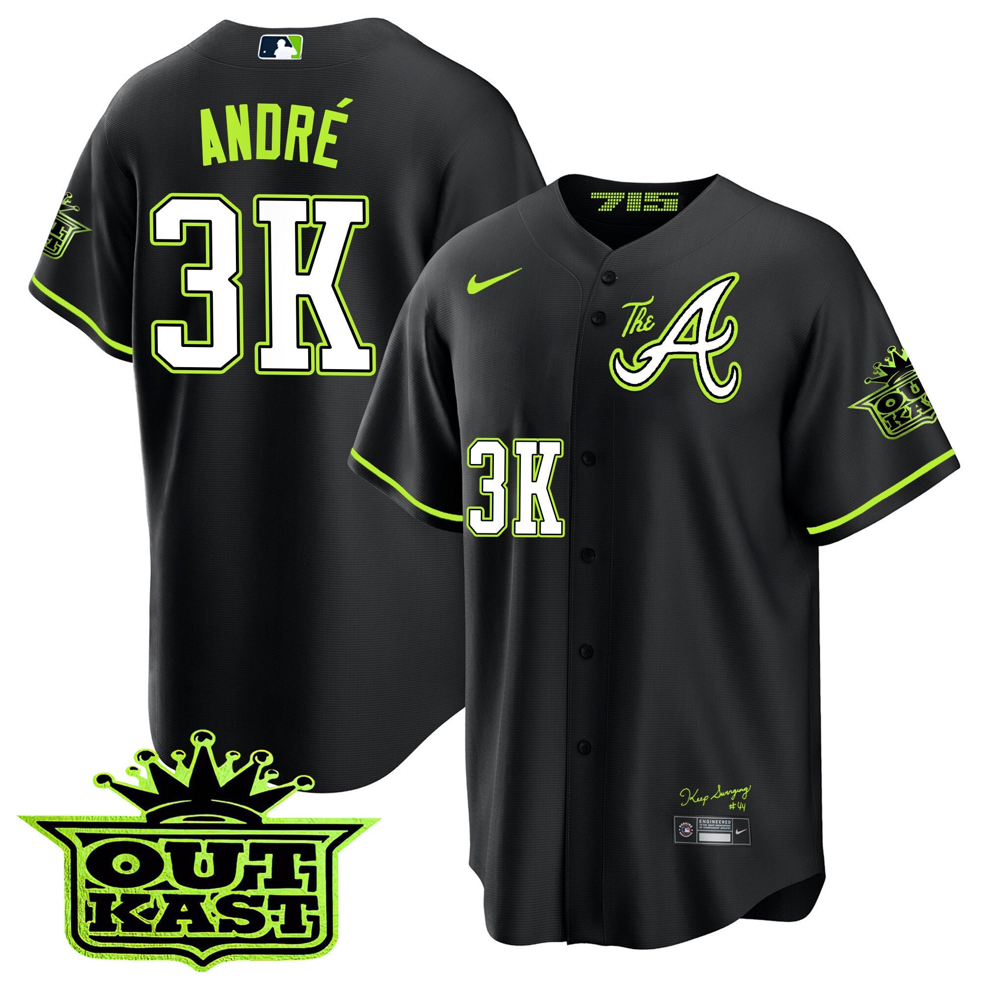 Men's Atlanta Braves Atliens The A Cool Base Jersey - All Stitched