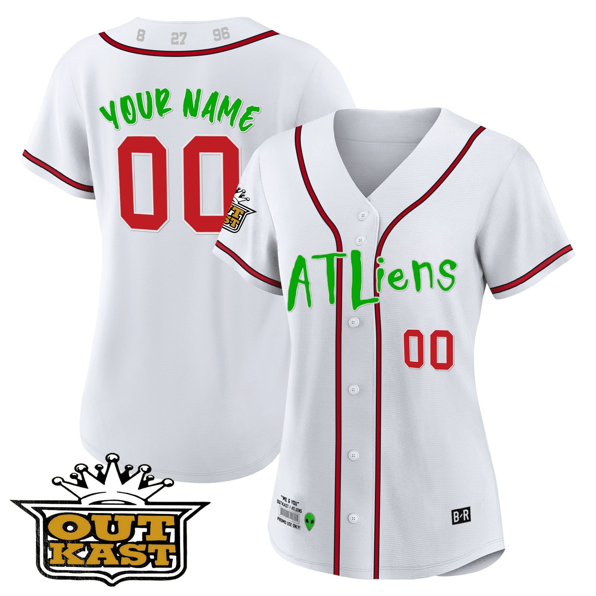 Atlanta Braves Atliens Cool Base Custom Jersey - All Stitched