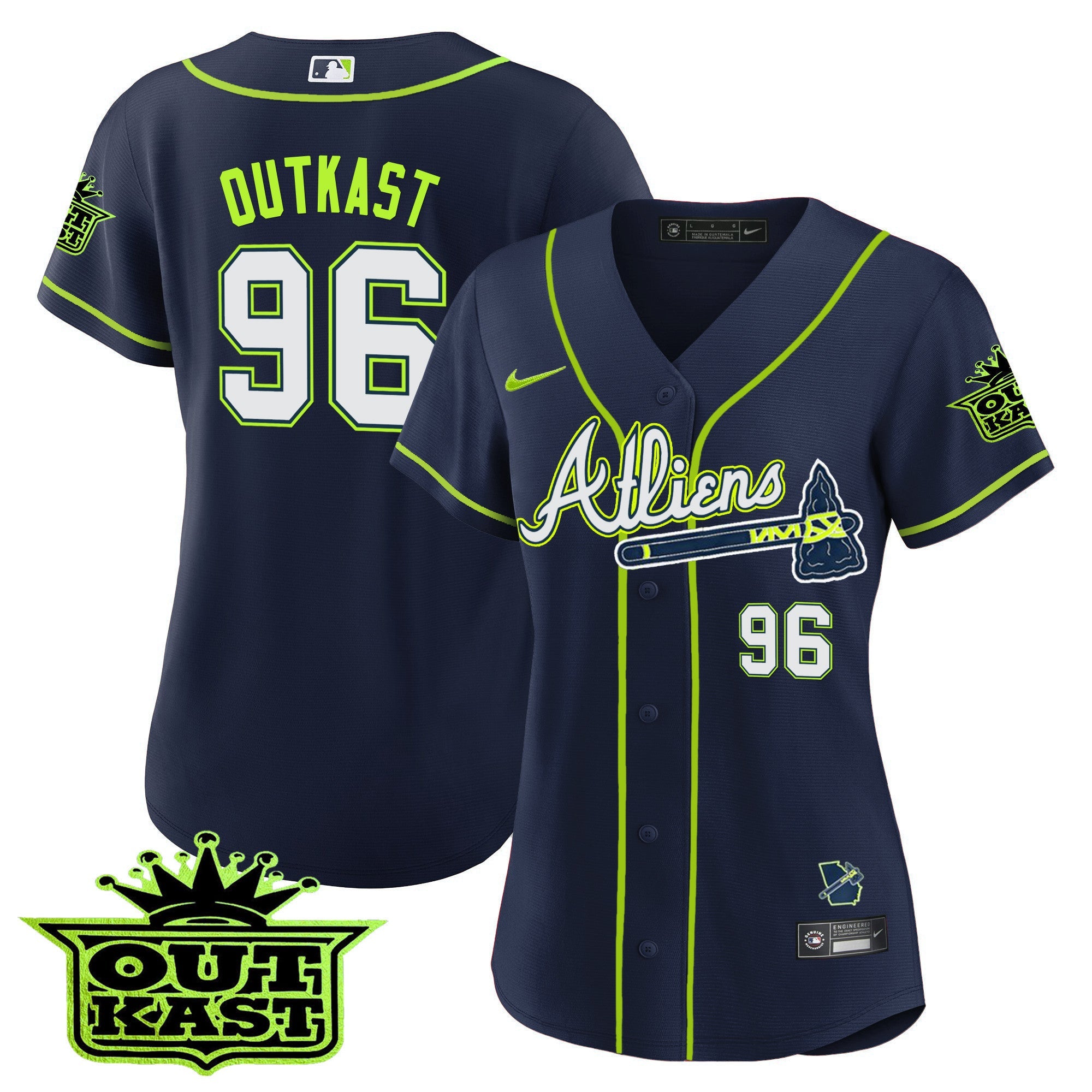 Women's Atlanta Braves Atliens Jersey - All Stitched