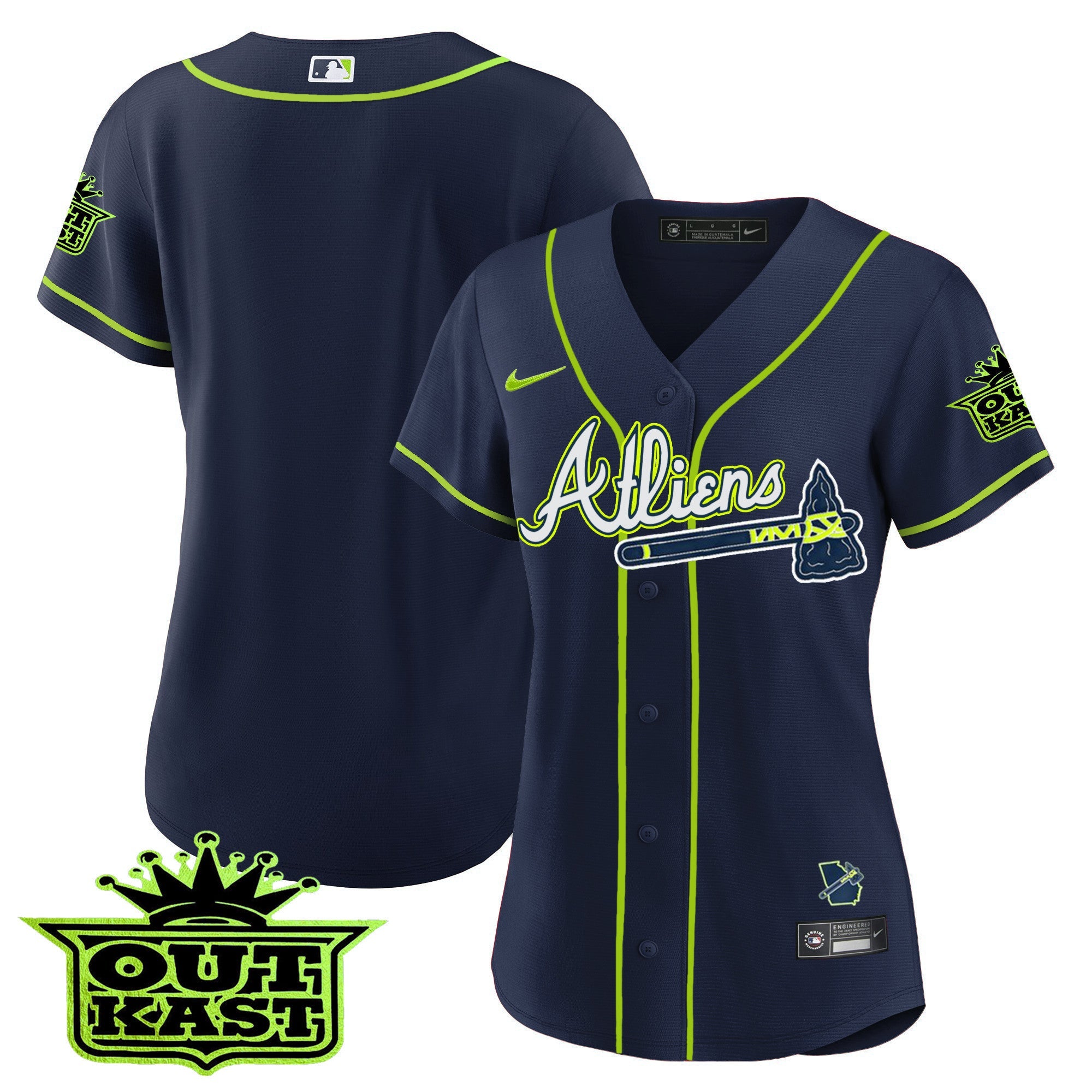 Women's Atlanta Braves Atliens Jersey - All Stitched