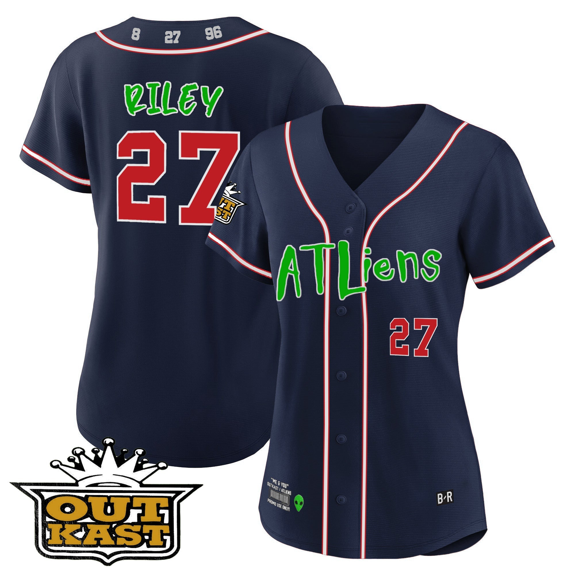 Women's Atlanta Braves Atliens Jersey - All Stitched