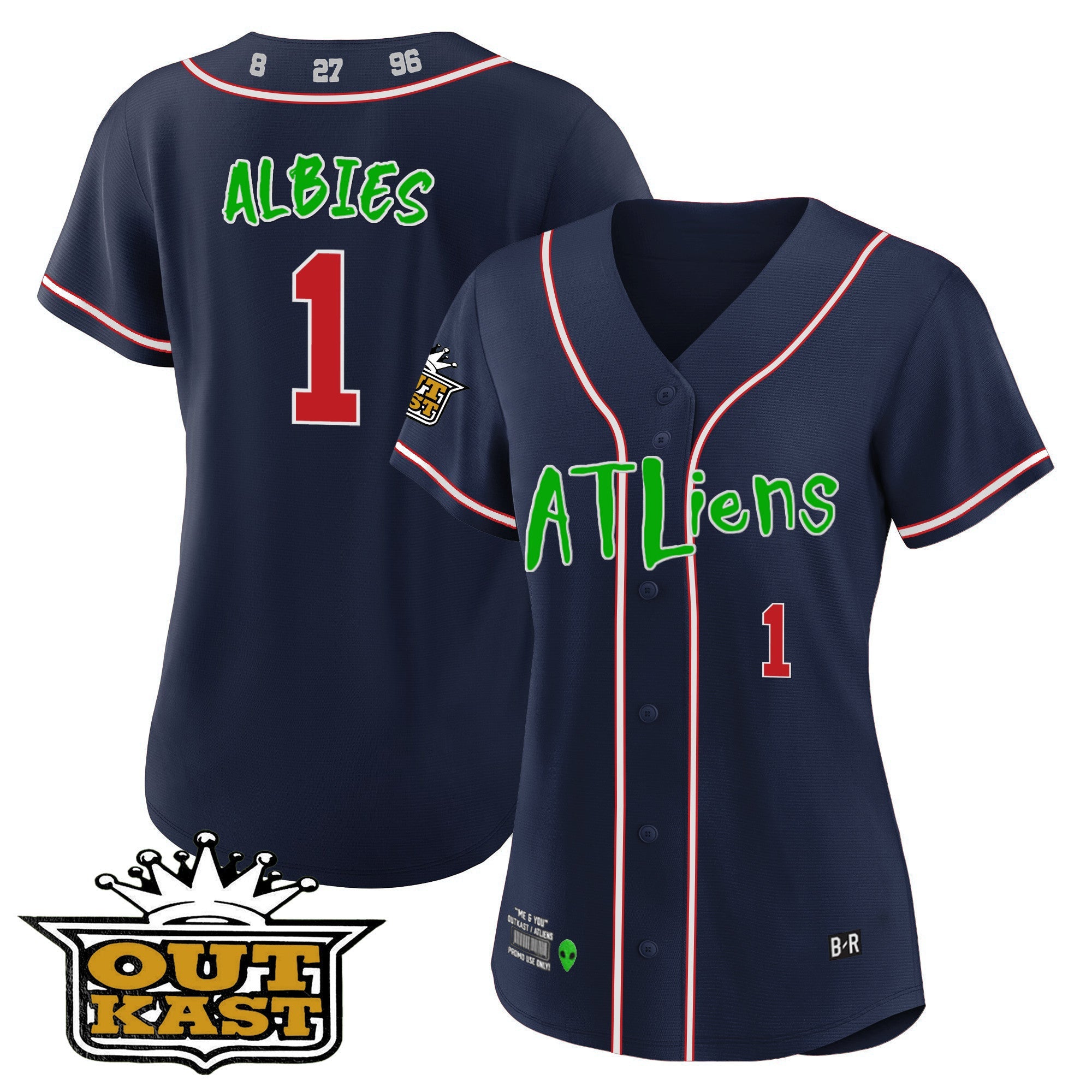 Women's Atlanta Braves Atliens Jersey - All Stitched