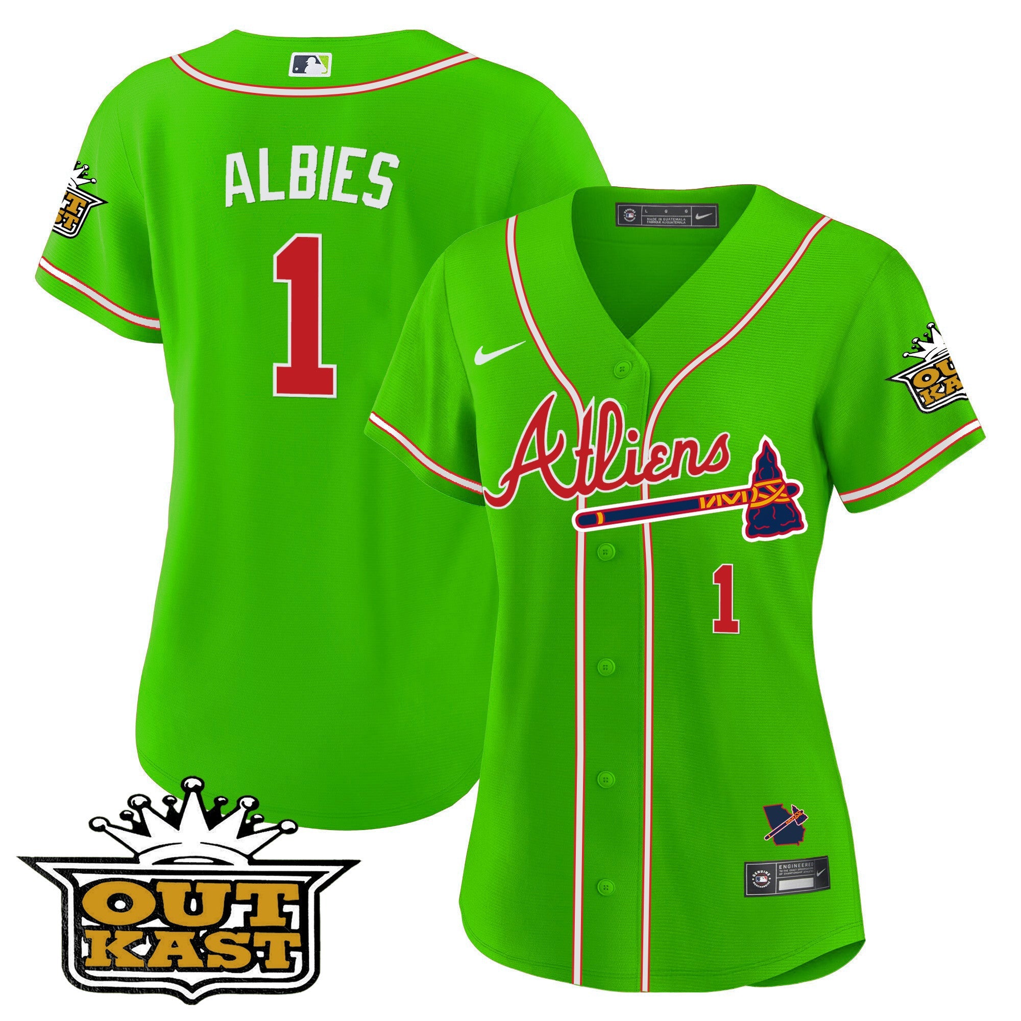 Women's Atlanta Braves Atliens Jersey - All Stitched