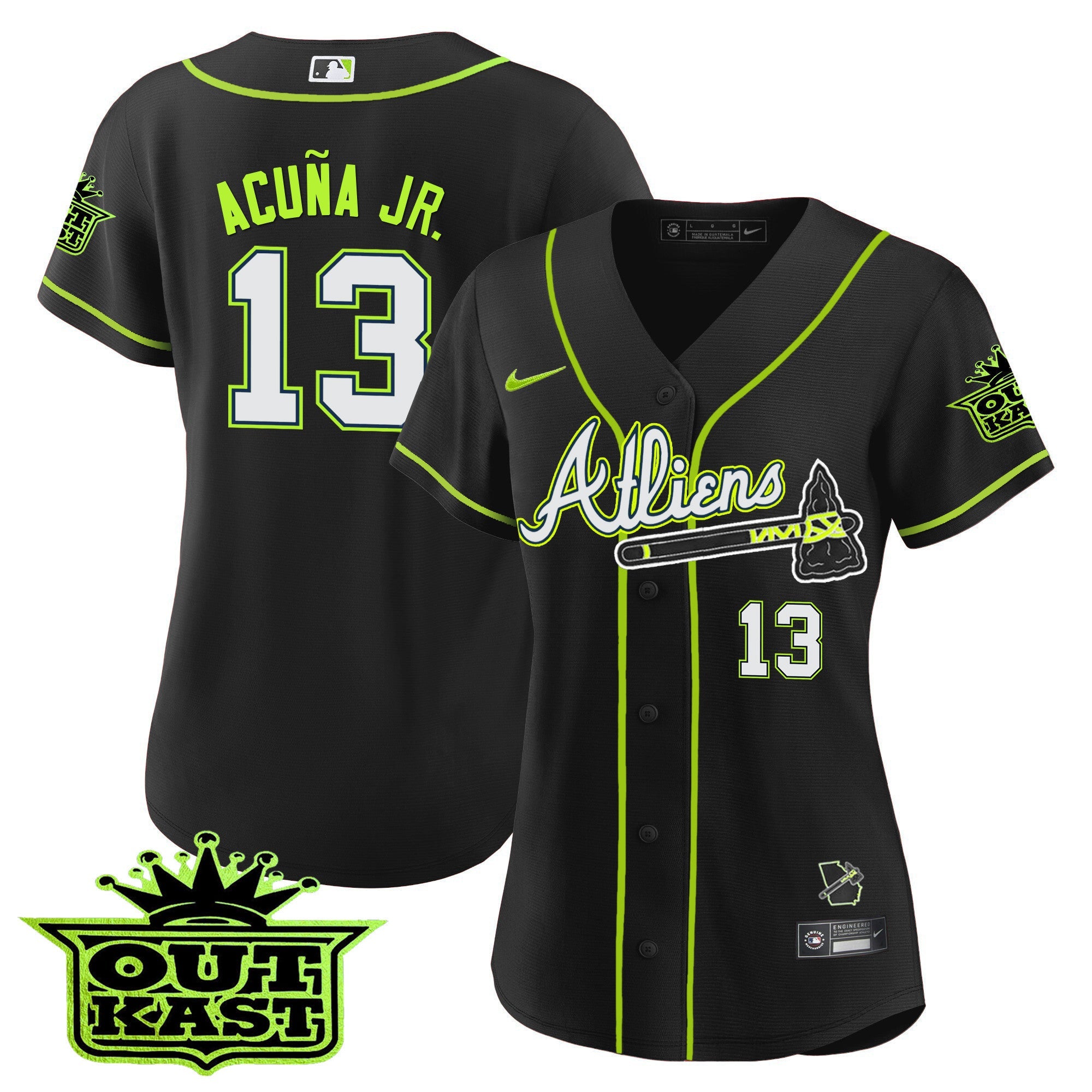 Women's Atlanta Braves Atliens Jersey - All Stitched