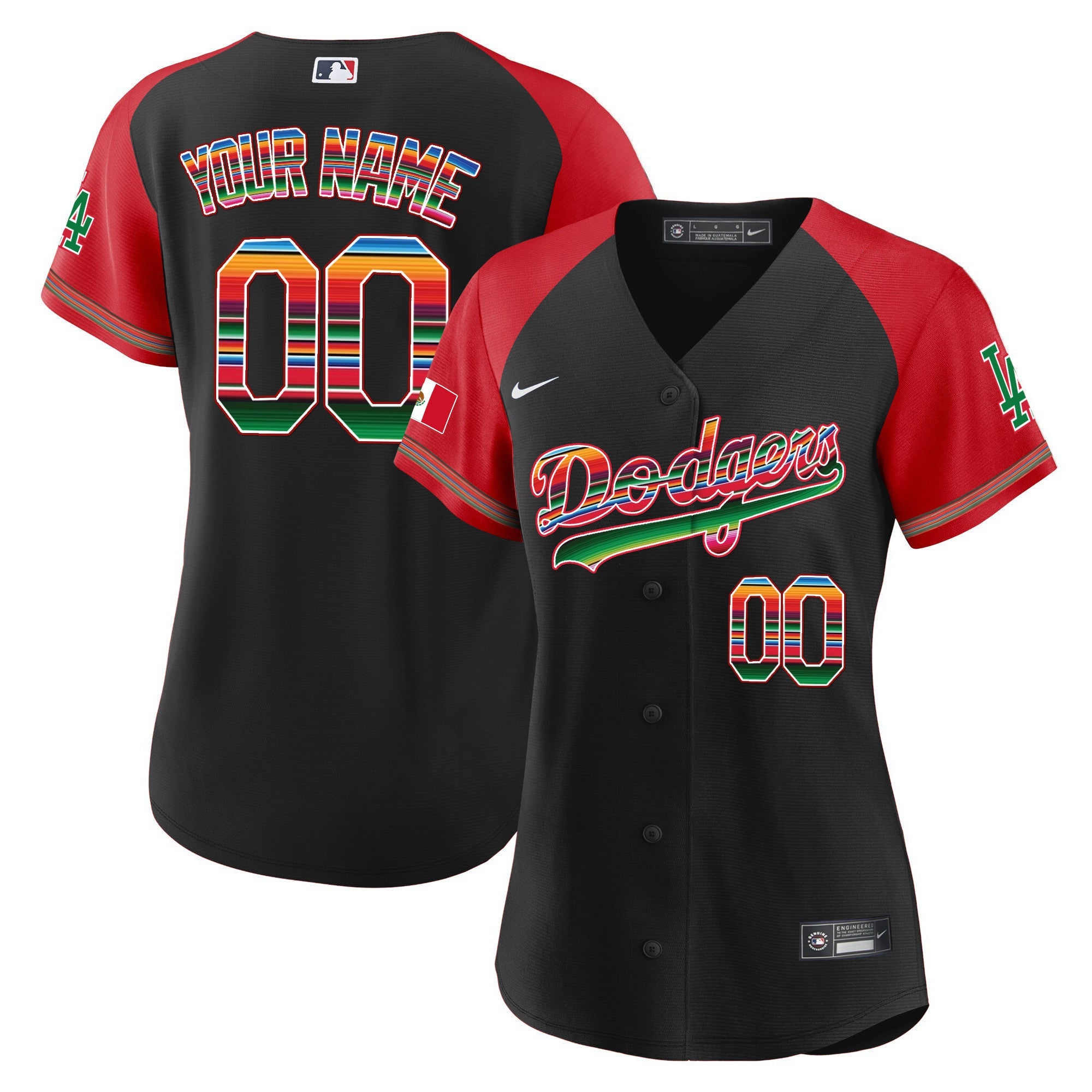 Dodgers Mexico Alternate Cool Base Custom Jersey - All Stitched
