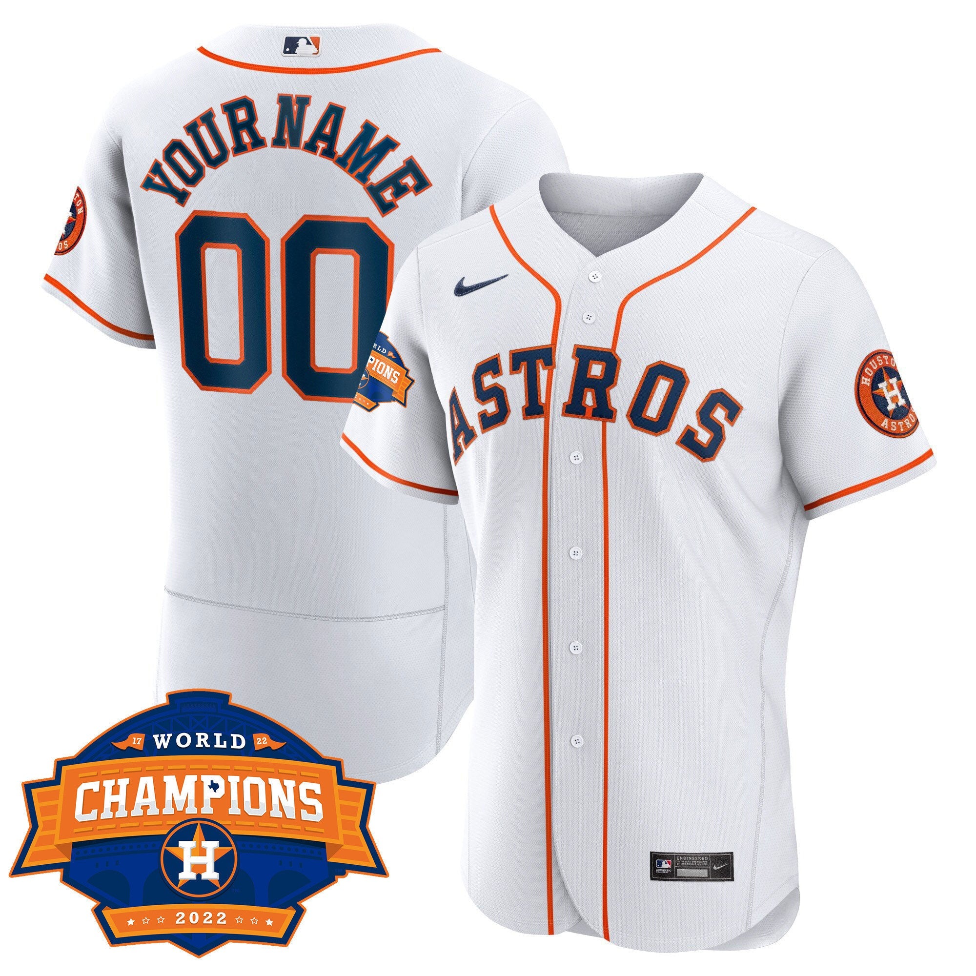 Houston Astros 2022 Champions Limited Custom Name And Number Jersey - All Stitched