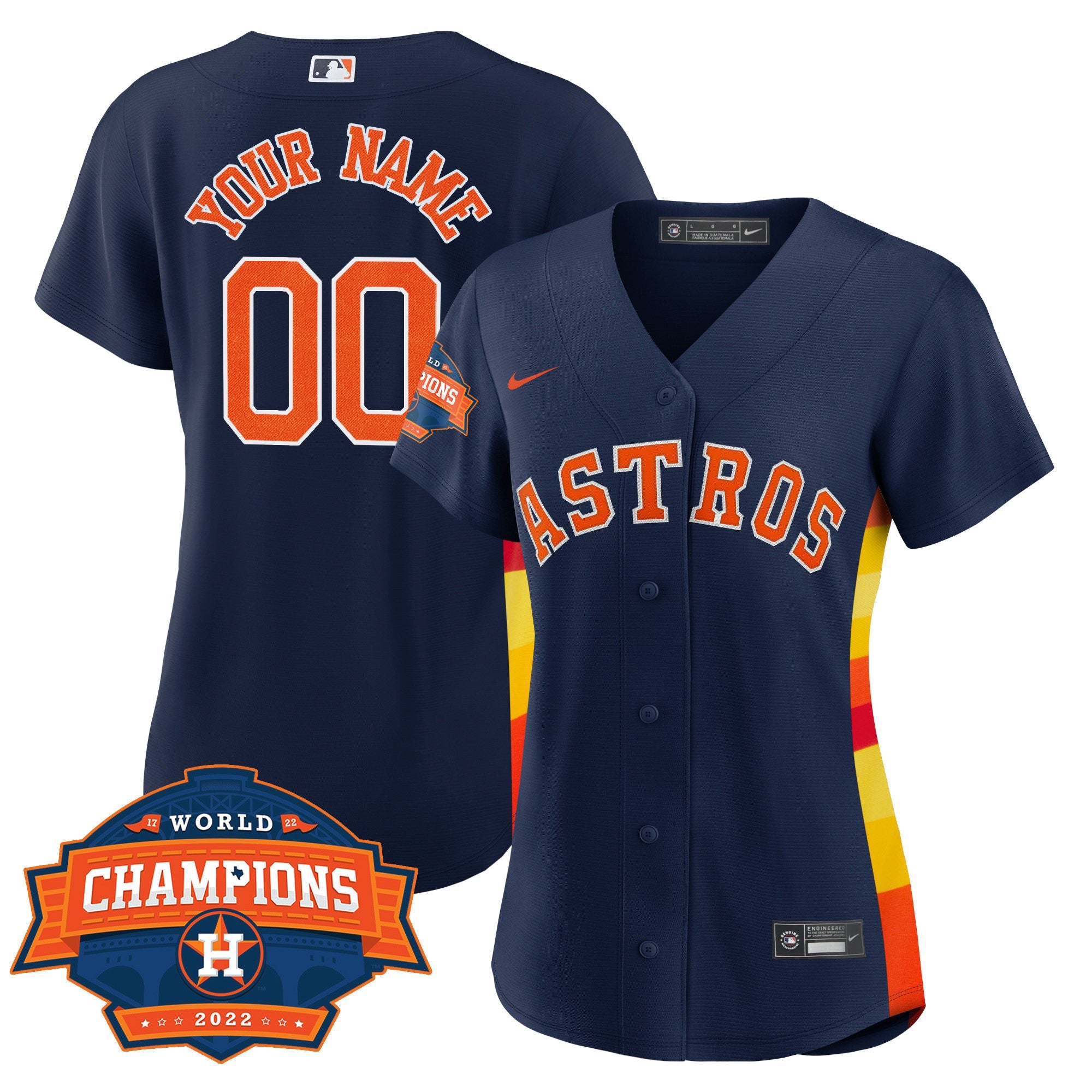 Houston Astros 2022 Champions Limited Custom Name And Number Jersey - All Stitched