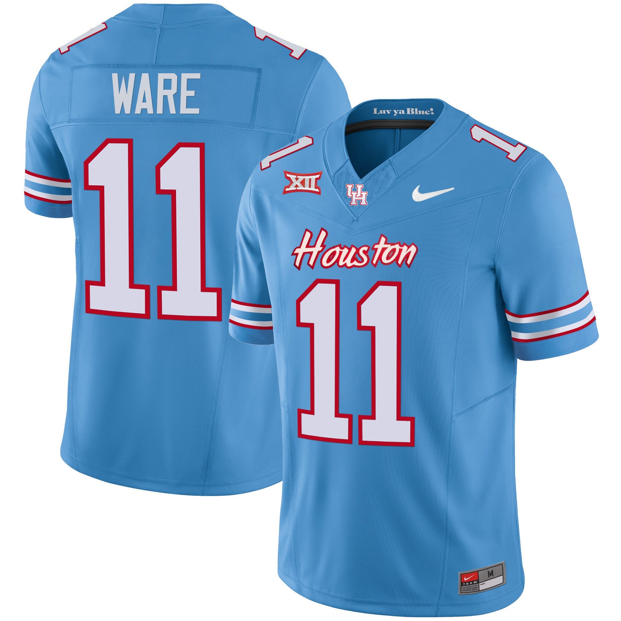 Men's Houston Cougars Oilers Inspired Vapor Jersey V4 - All Stitched
