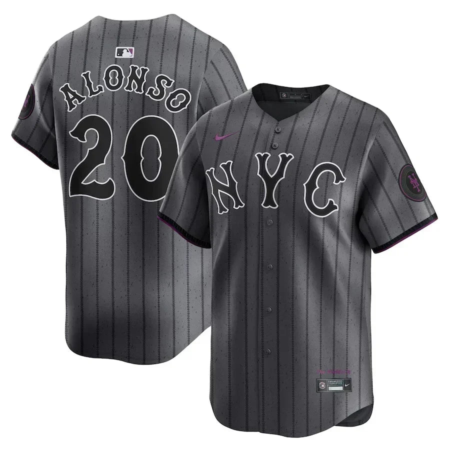 Mets Francisco Graphite 2024 City Connect Limited Player Jersey L21 - All Stitched