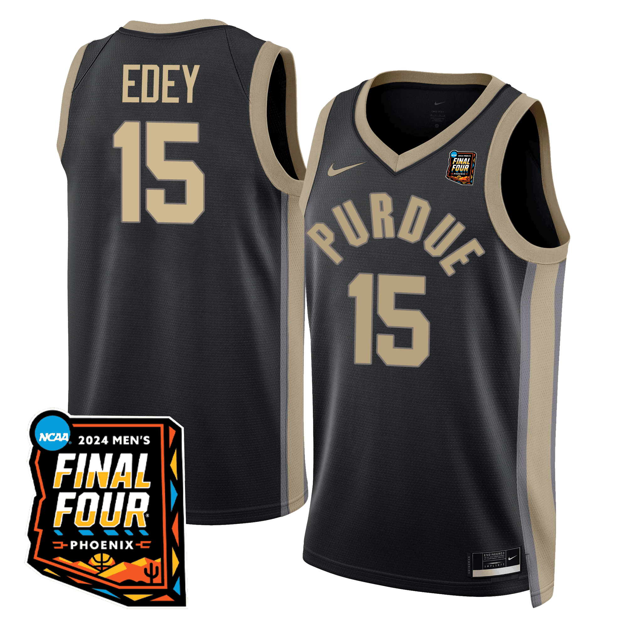 Youth's Purdue Boilermakers Basketball Jersey - Final Four Patch
