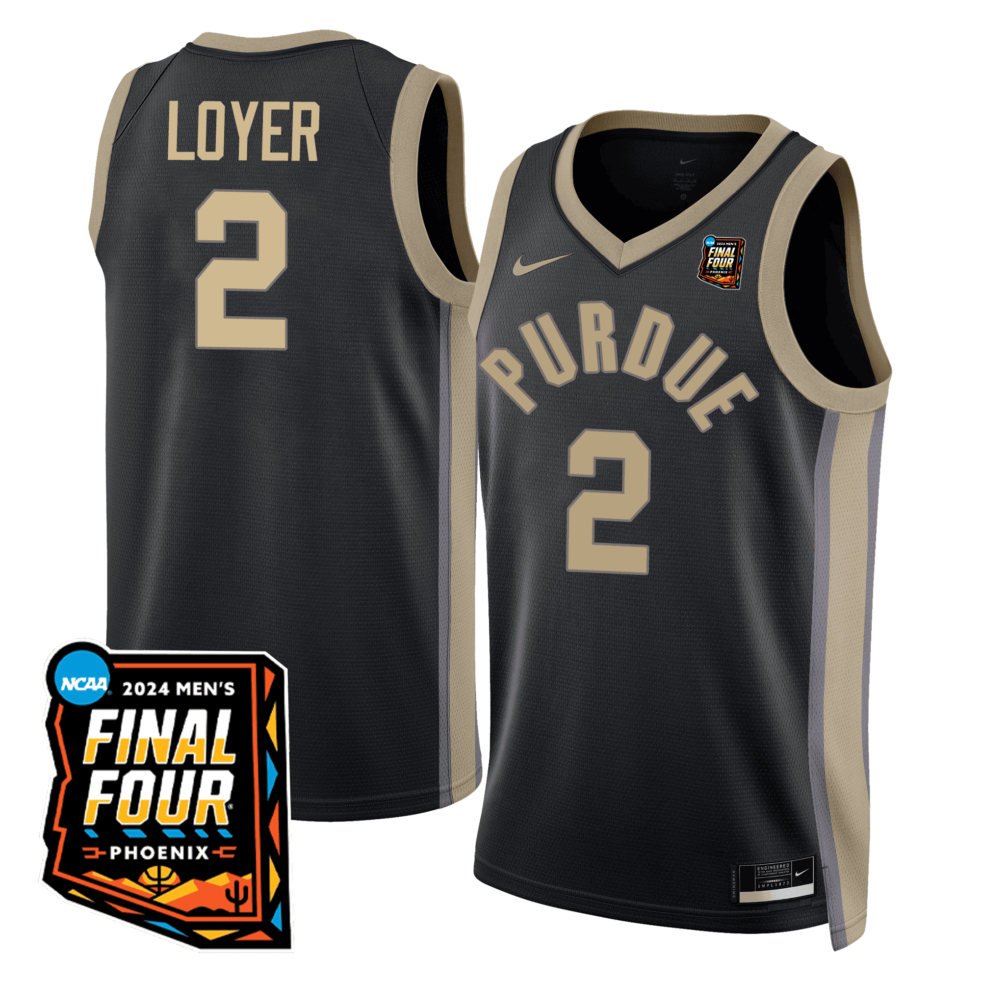 Women's Purdue Boilermakers Basketball Jersey - Final Four Patch