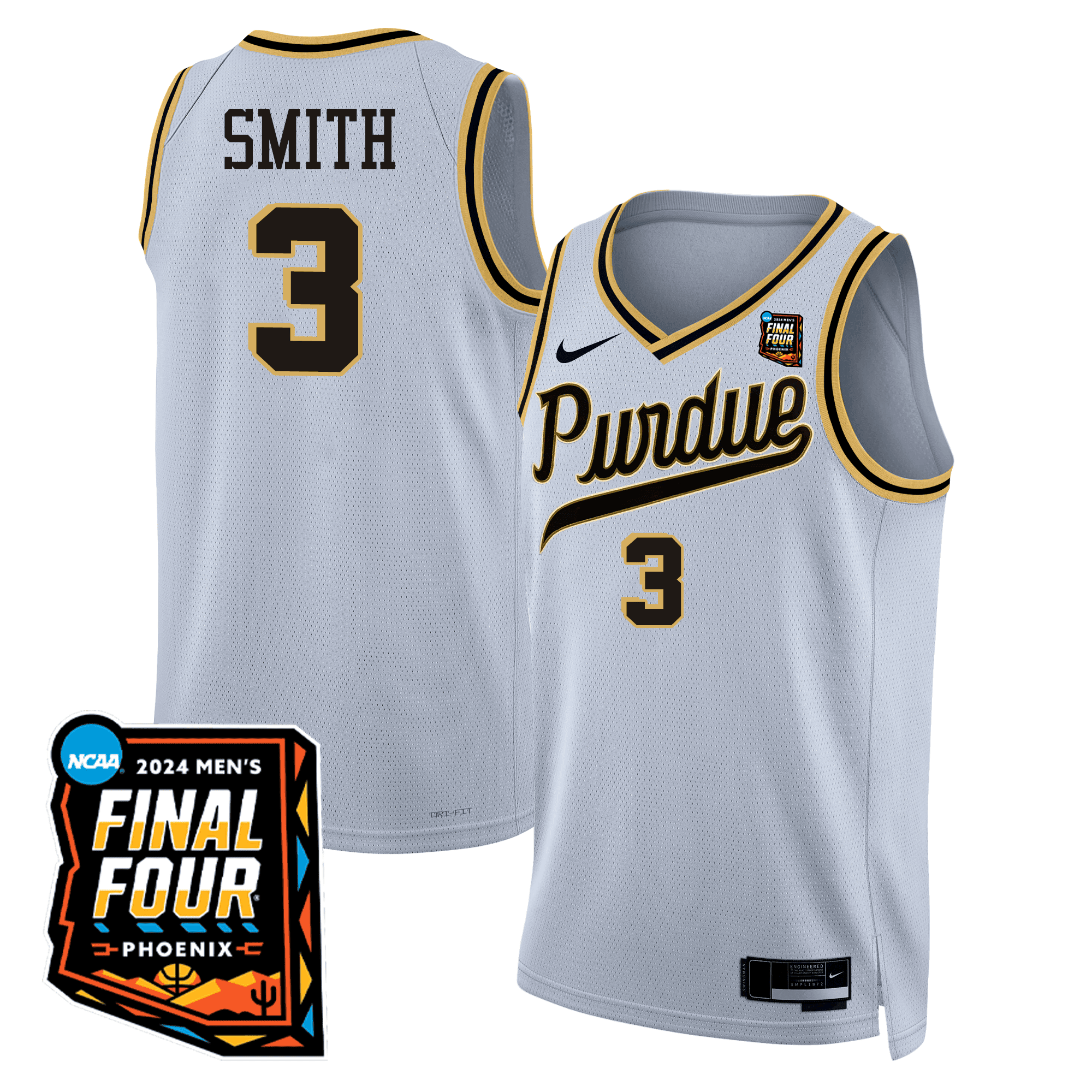 Women's Purdue Boilermakers Basketball Jersey - Final Four Patch