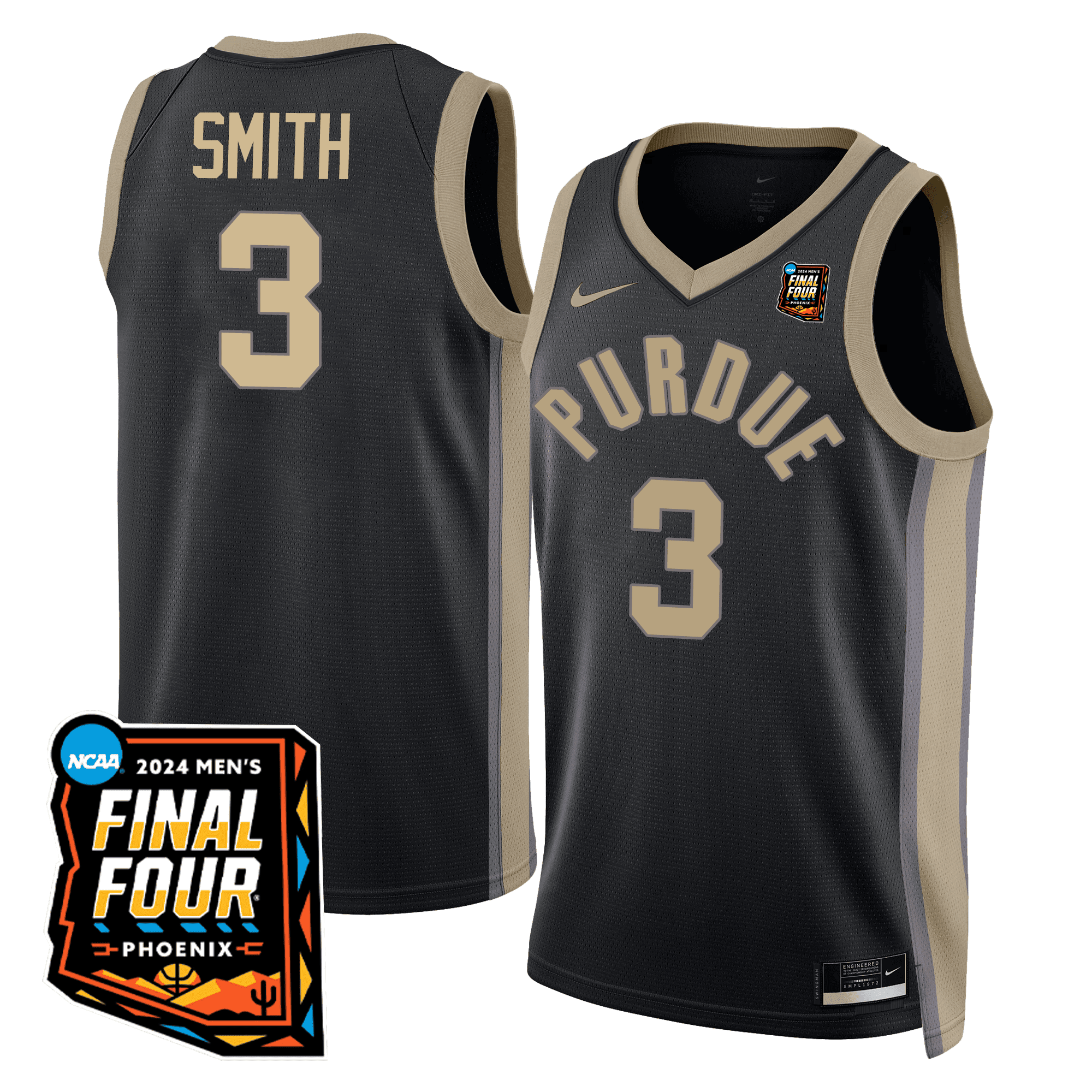 Youth's Purdue Boilermakers Basketball Jersey - Final Four Patch