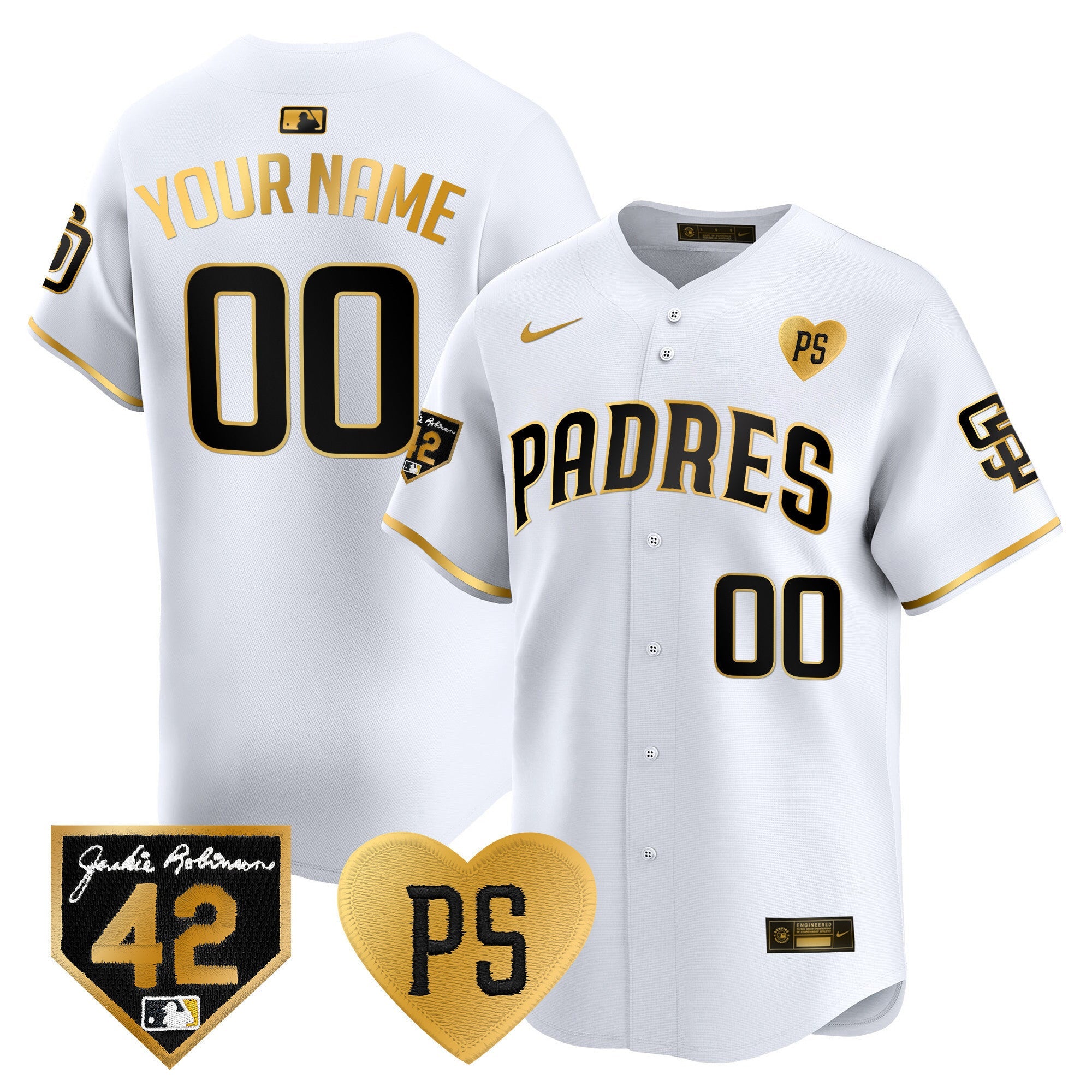 Padres 2024 "For Peter" & Robinson Patch Vapor Premier Limited Custom Jersey ?All Stitched